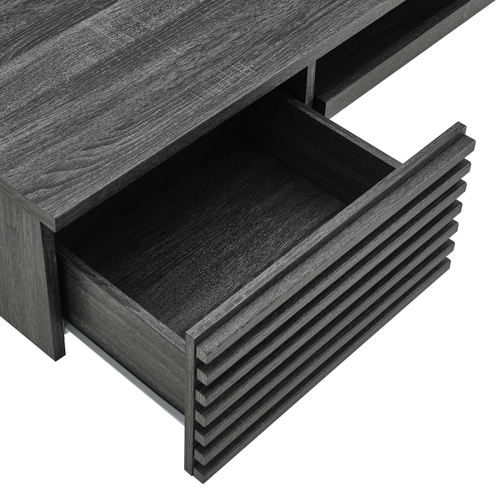 Modway Desks - Render Wall Mount Wood Office Desk Charcoal