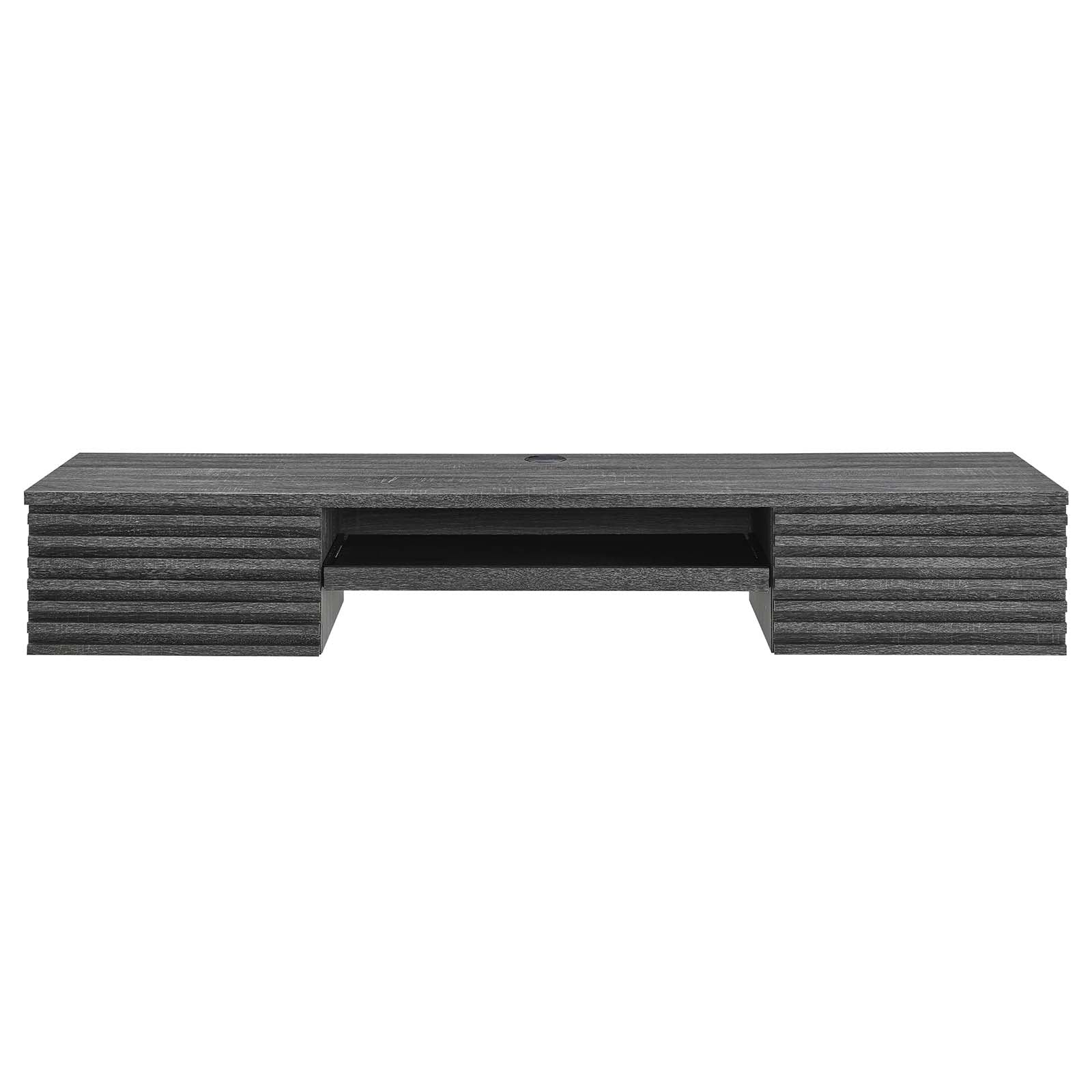 Modway Desks - Render Wall Mount Wood Office Desk Charcoal