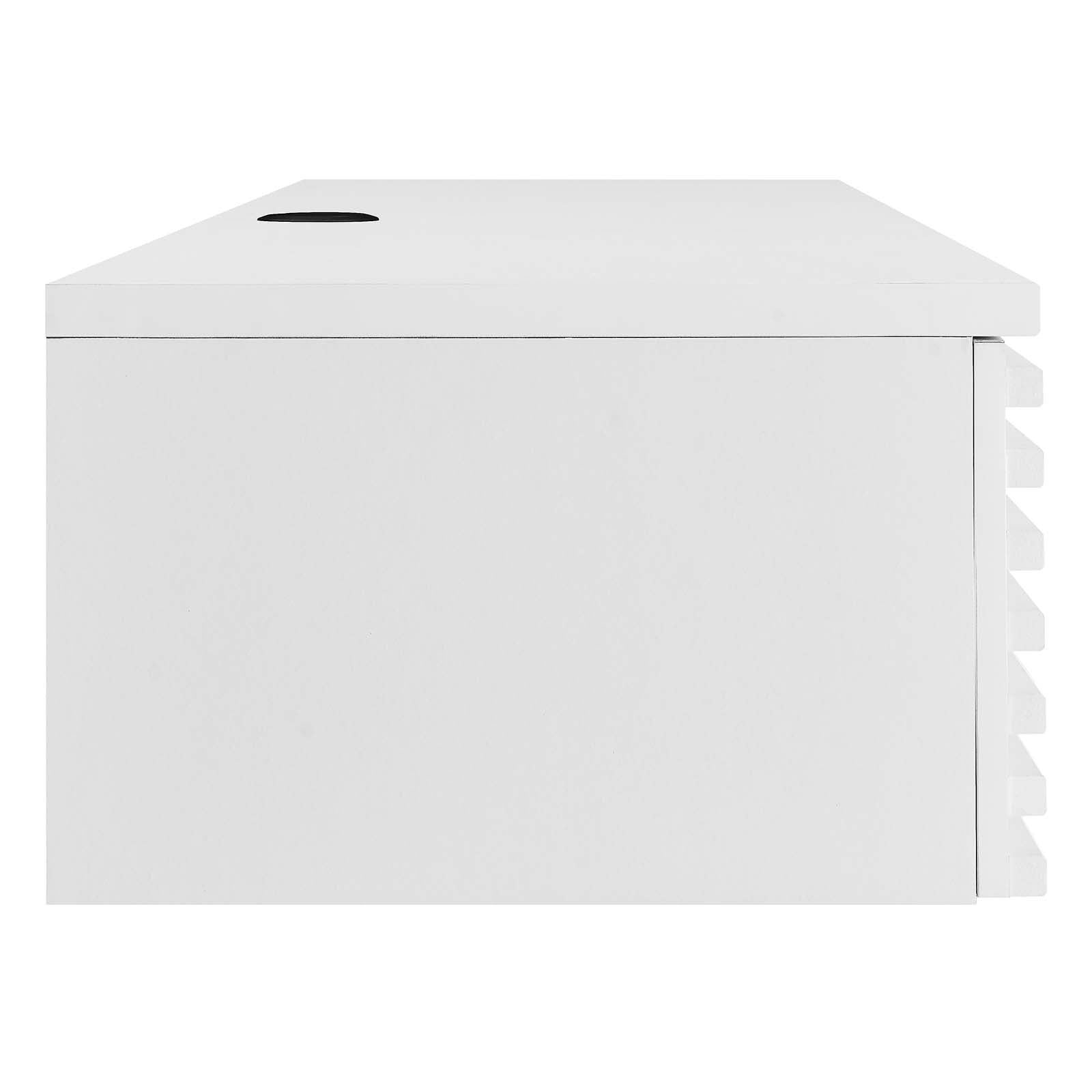 Modway Desks - Render Wall Mount Wood Office Desk White