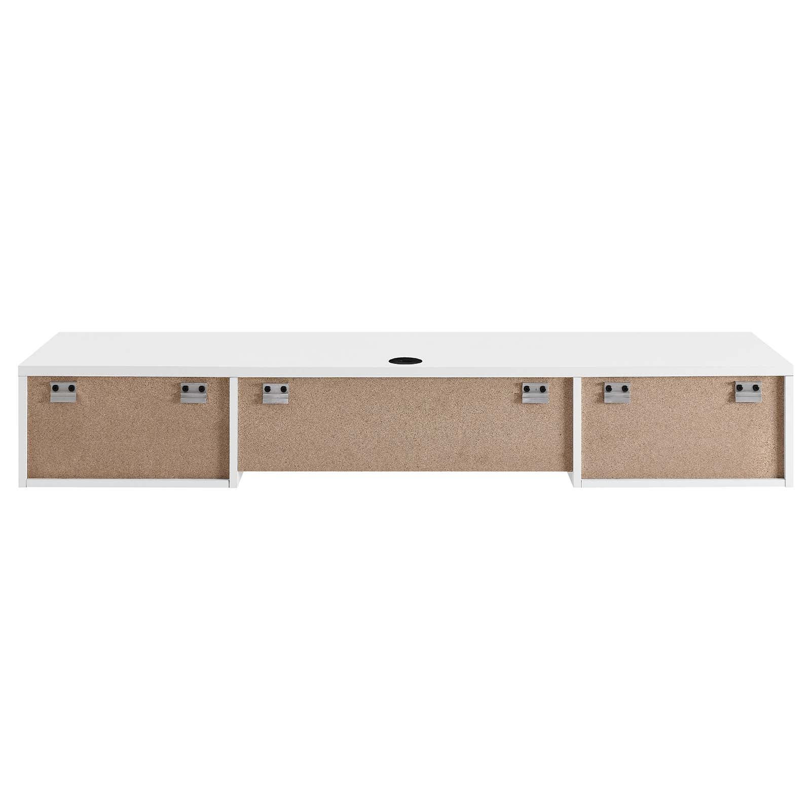 Modway Desks - Render Wall Mount Wood Office Desk White