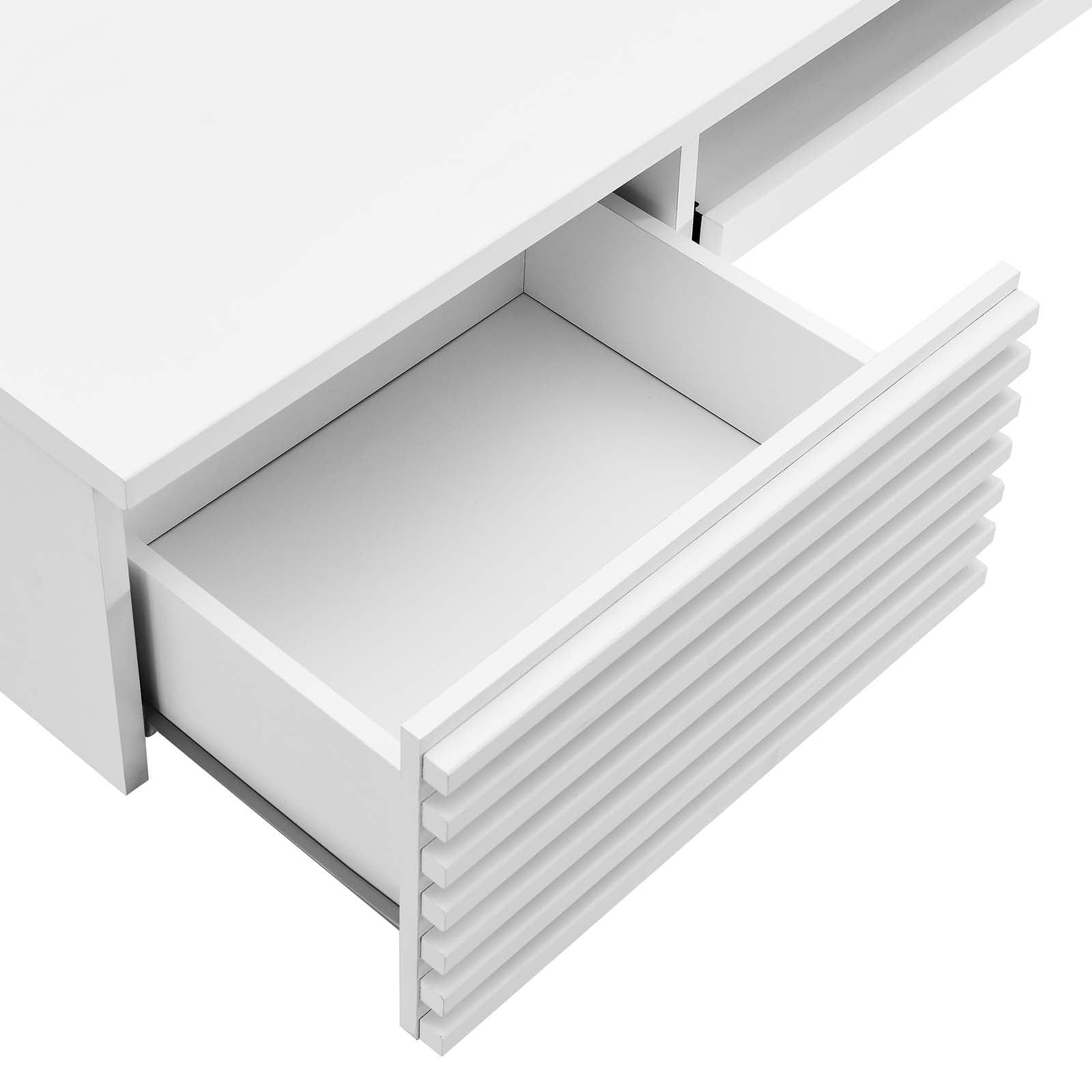 Modway Desks - Render Wall Mount Wood Office Desk White