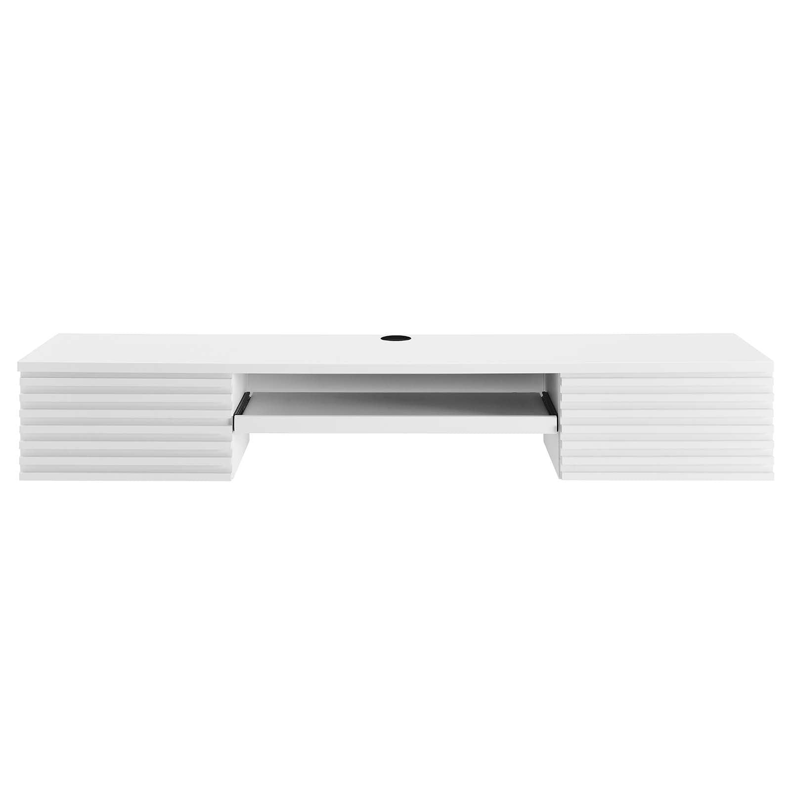 Modway Desks - Render Wall Mount Wood Office Desk White