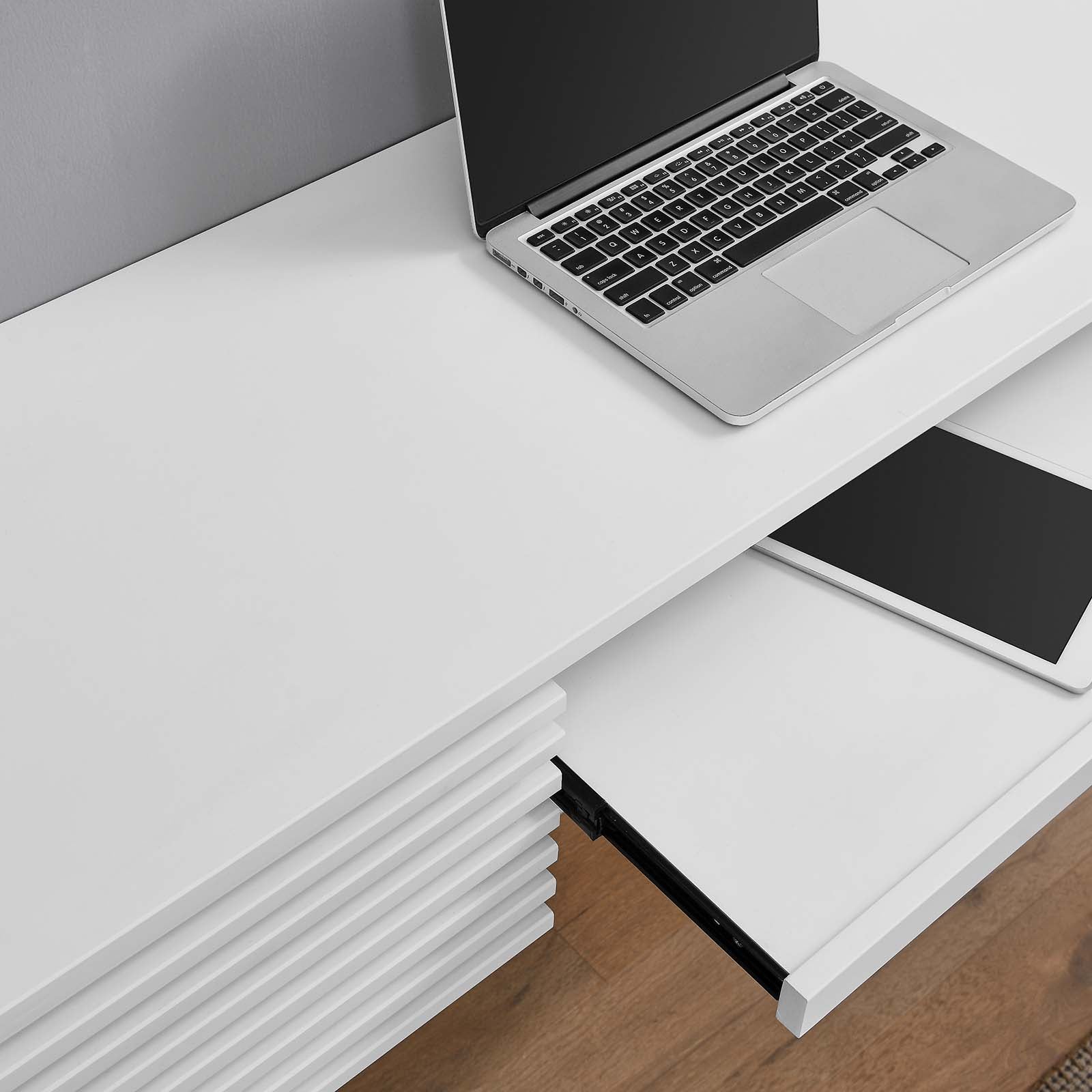 Modway Desks - Render Wall Mount Wood Office Desk White