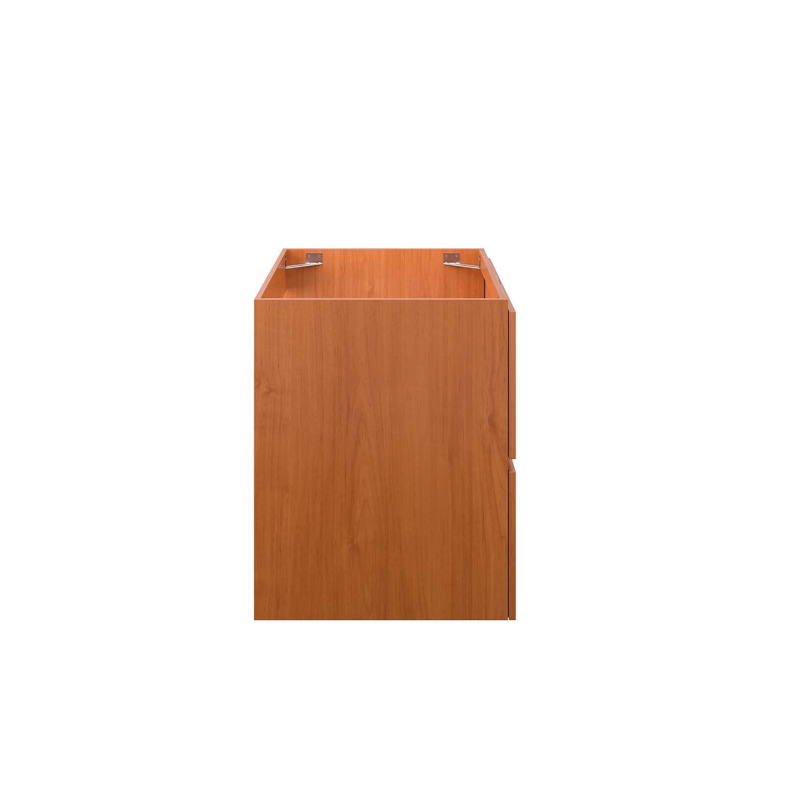 Modway Bathroom Vanity - Scenic 30" Wall-Mount Bathroom Vanity Cabinet Cherry Walnut