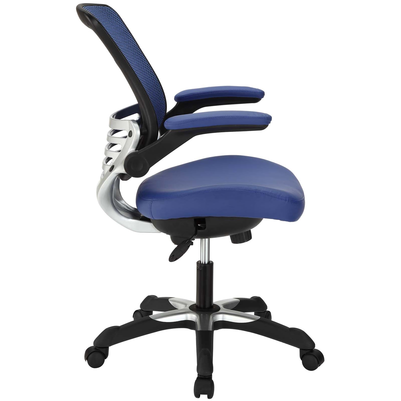 Modway Task Chairs - Edge Vinyl Office Chair Blue