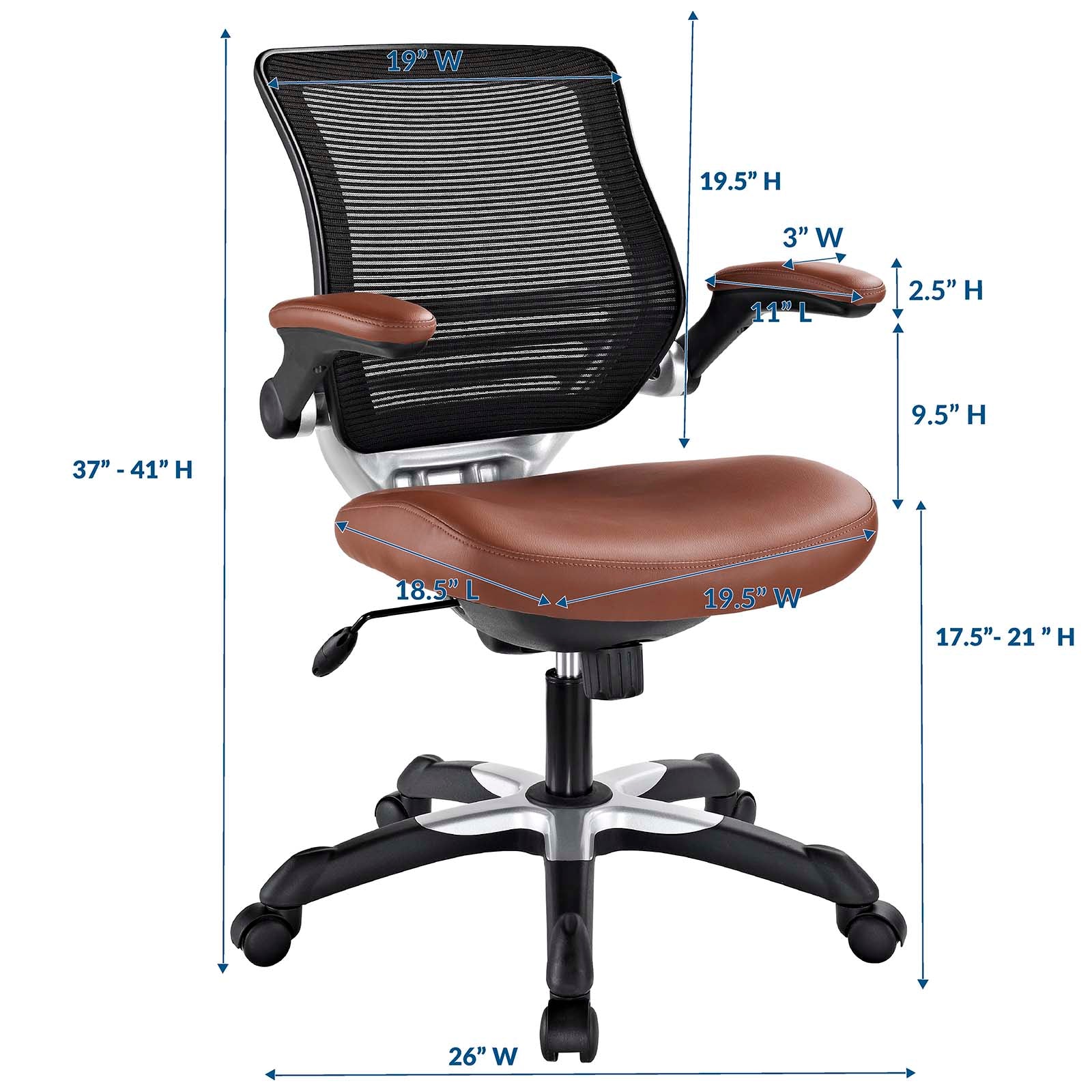 Modway Task Chairs - Edge Office Chair Tan