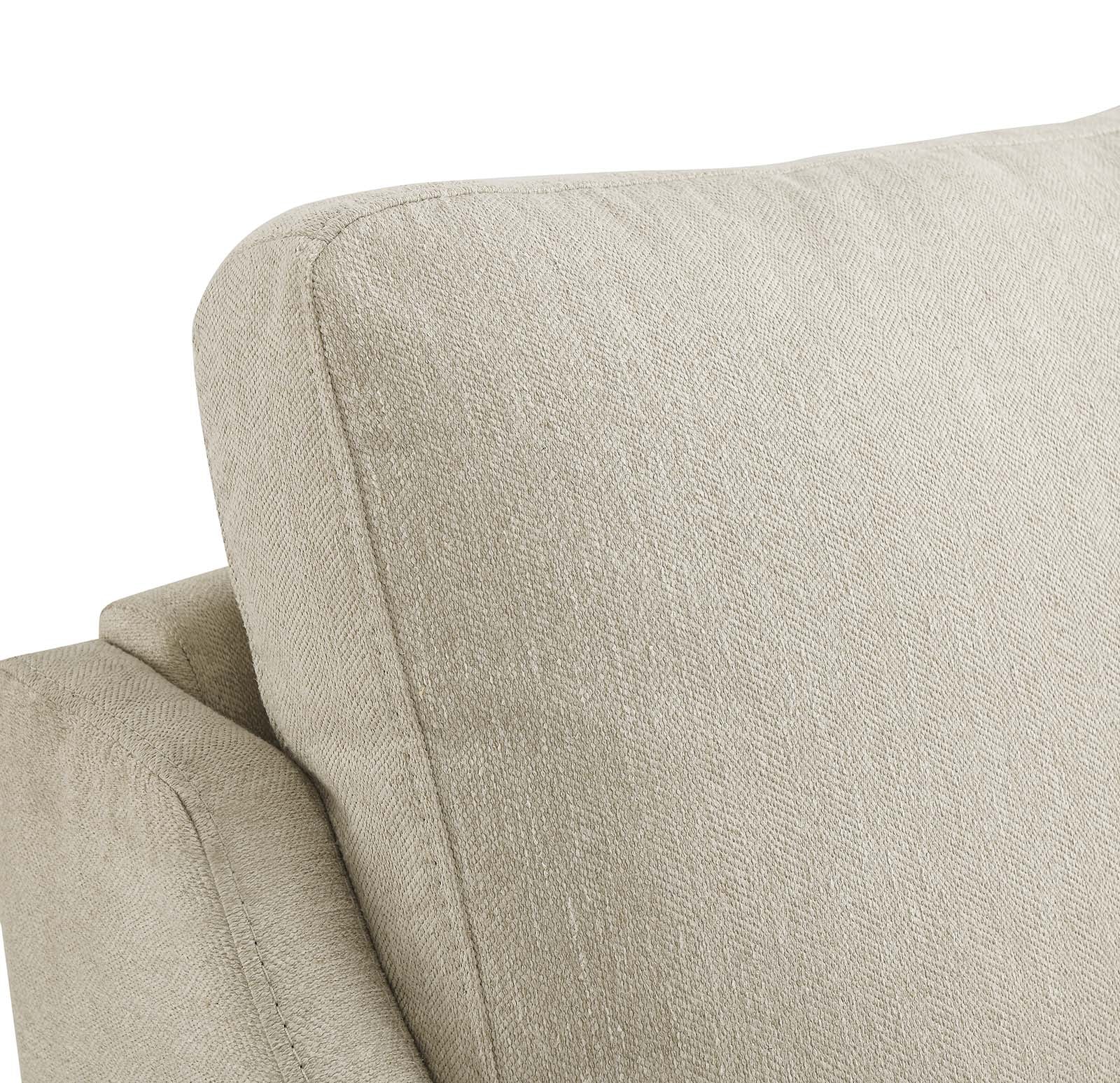 Beige discount fabric armchair