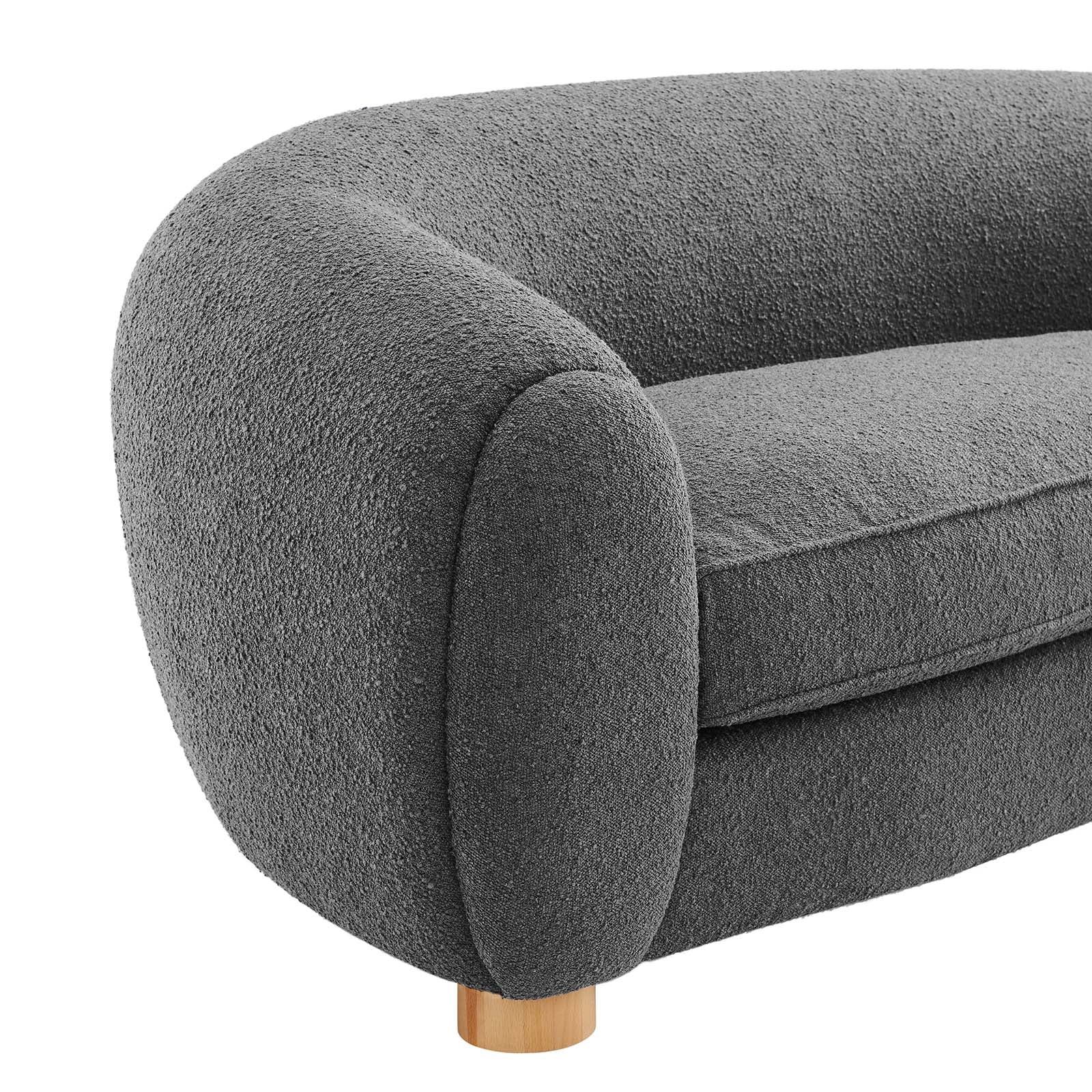 Abundant Boucle Upholstered Fabric Sofa Gray | Buy Now