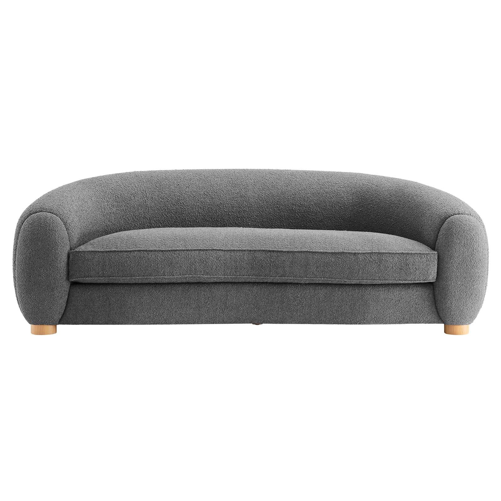 Abundant Boucle Upholstered Fabric Sofa Gray | Buy Now