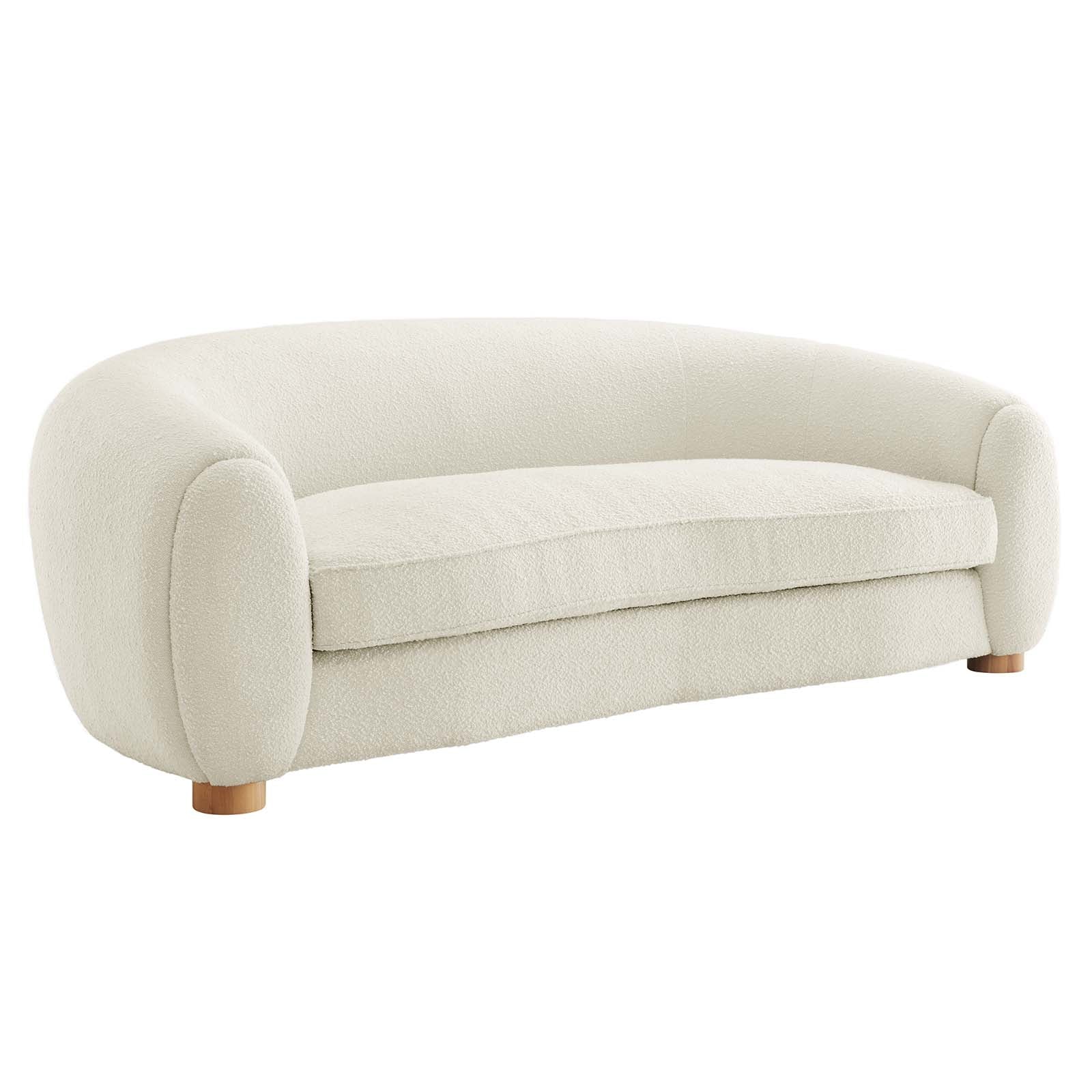 Modway Sofas & Couches - Abundant Boucle Upholstered Fabric Sofa Ivory