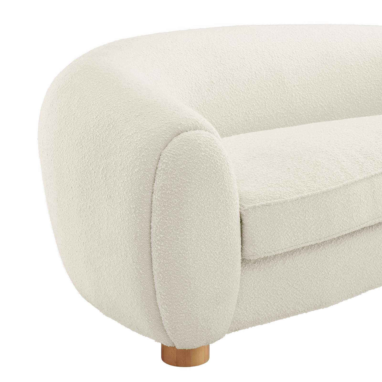 Modway Sofas & Couches - Abundant Boucle Upholstered Fabric Sofa Ivory