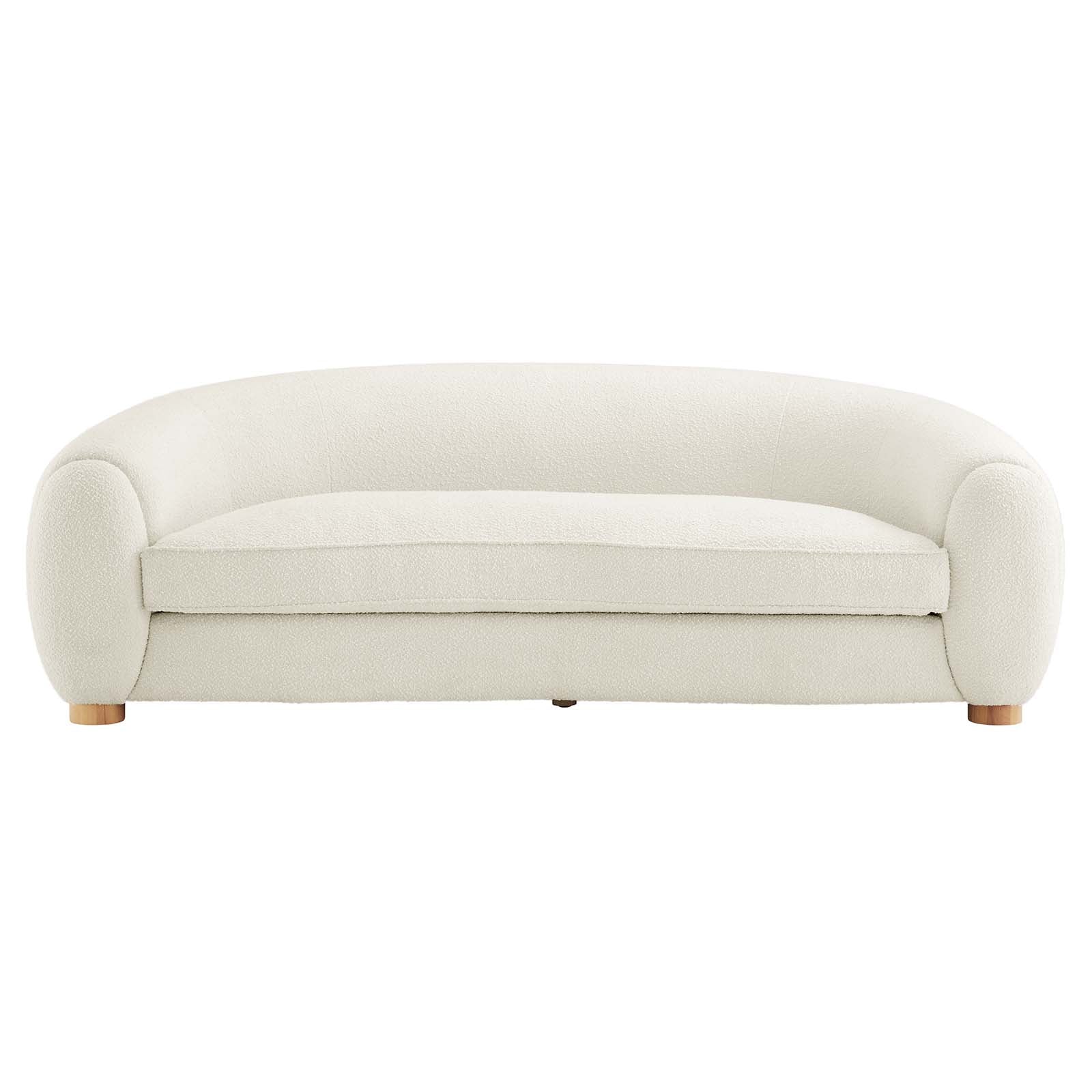 Modway Sofas & Couches - Abundant Boucle Upholstered Fabric Sofa Ivory