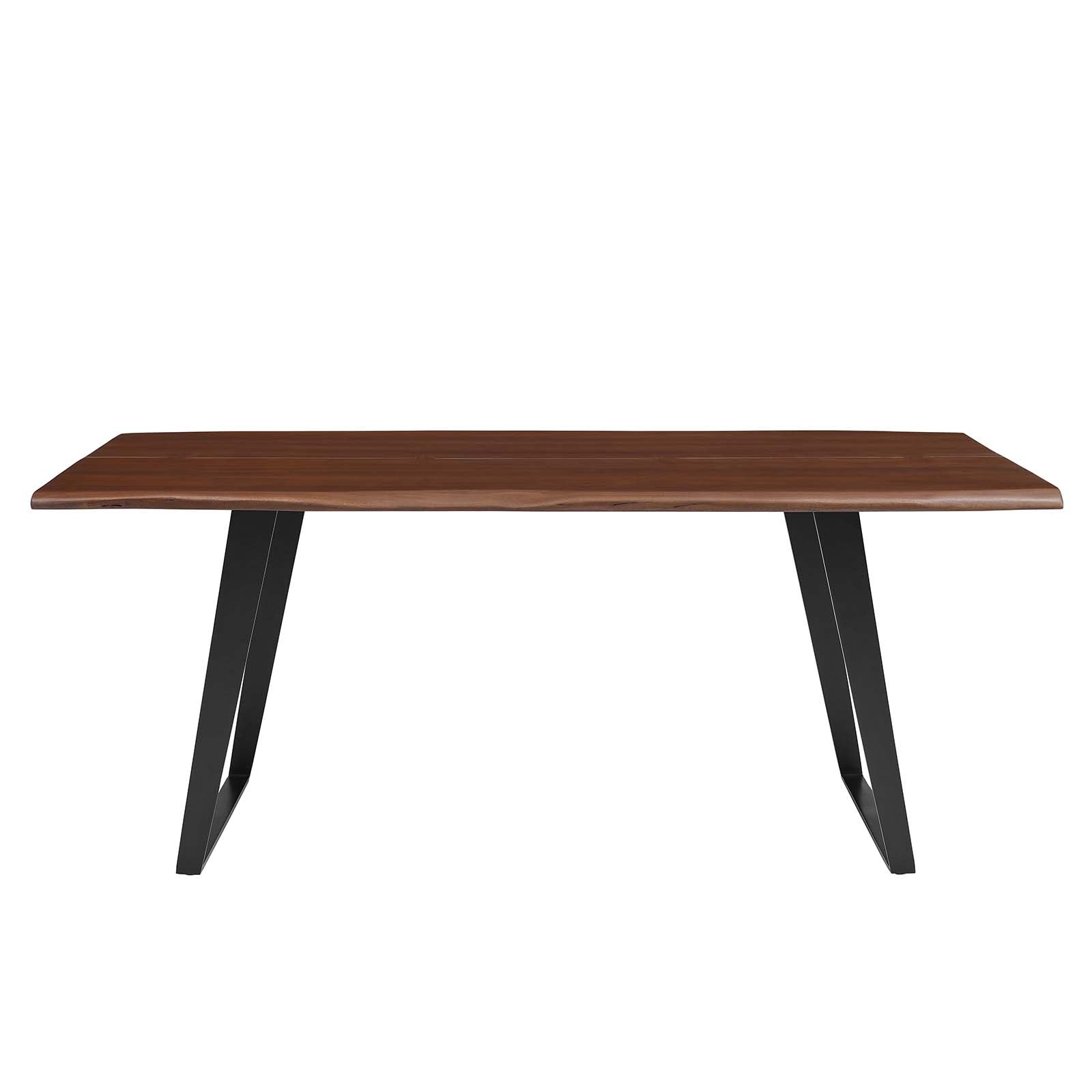 Modway Dining Tables - Viggo 74" Live Edge Acacia Wood Dining Table Black Walnut