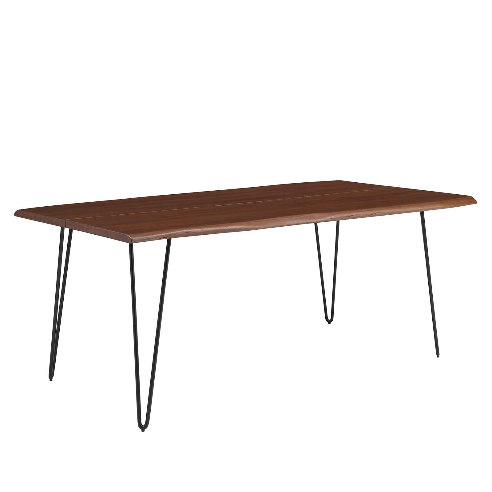 Modway Dining Tables - Ardor 74" Live Edge Acacia Wood Dining Table Black Walnut