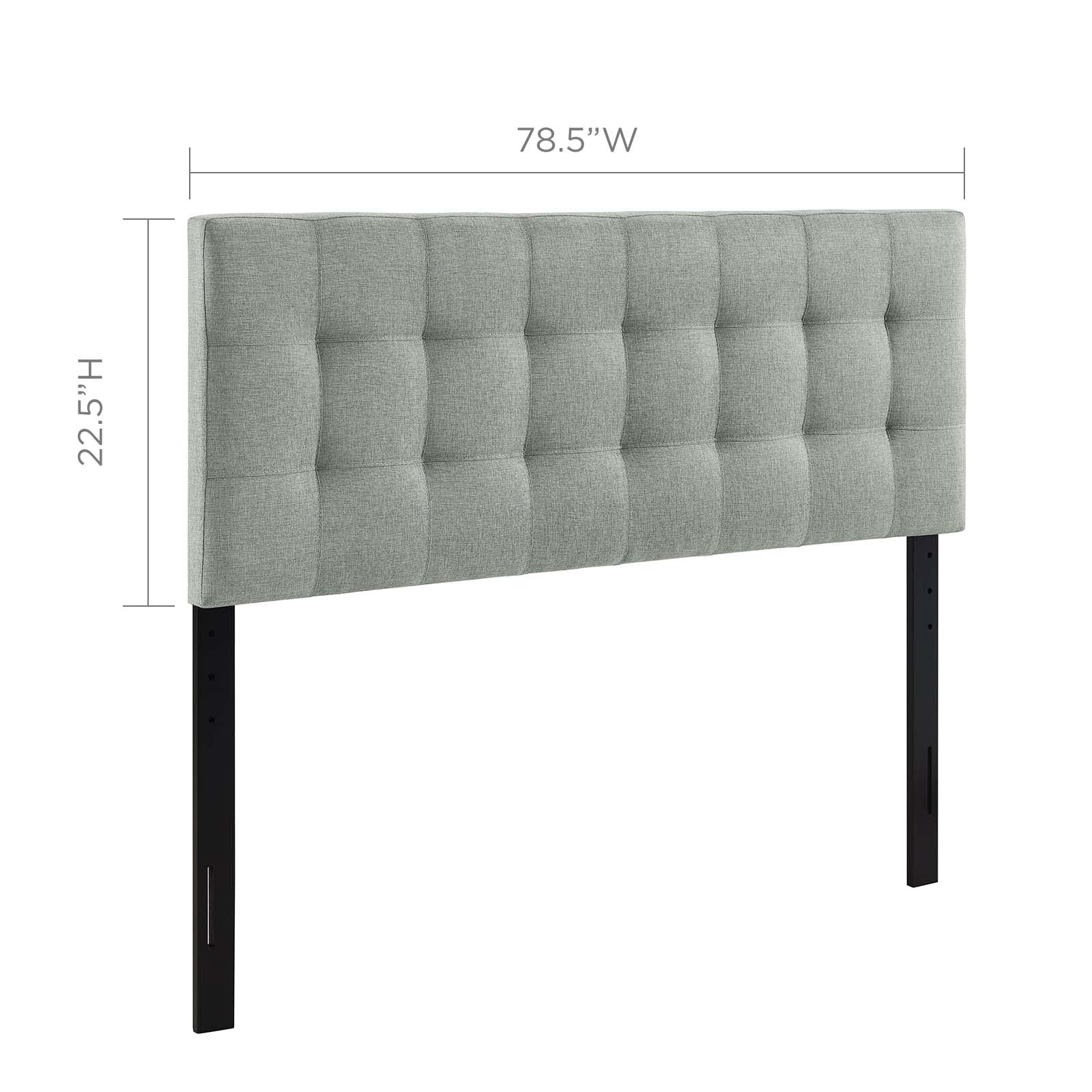 Modway Headboards - Lily King Upholstered Fabric Headboard Gray