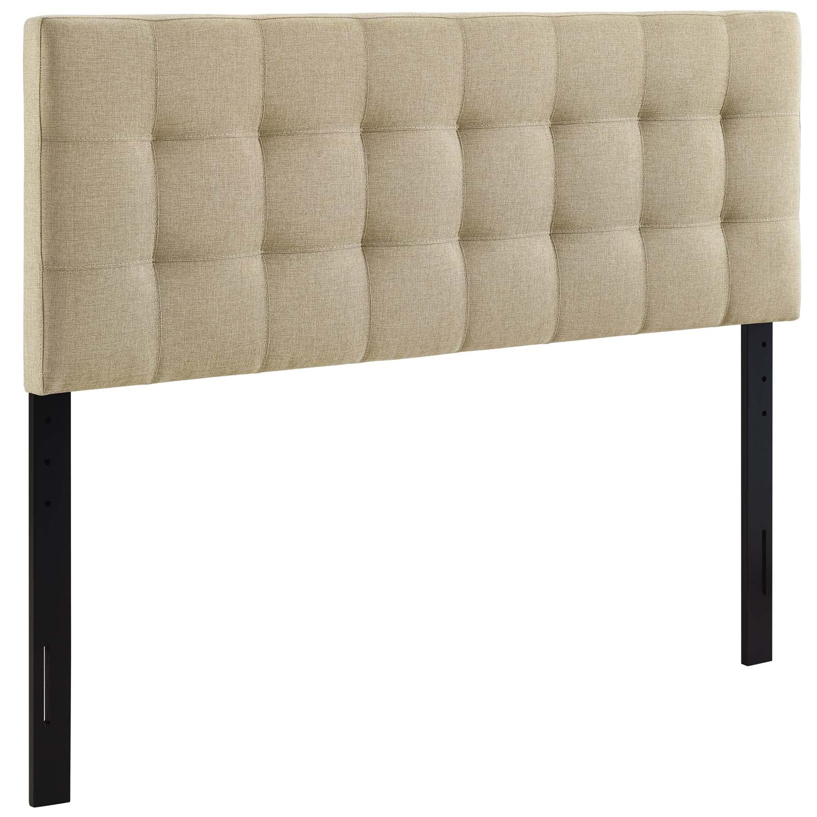 Modway Headboards - Lily Full Upholstered Fabric Headboard Beige