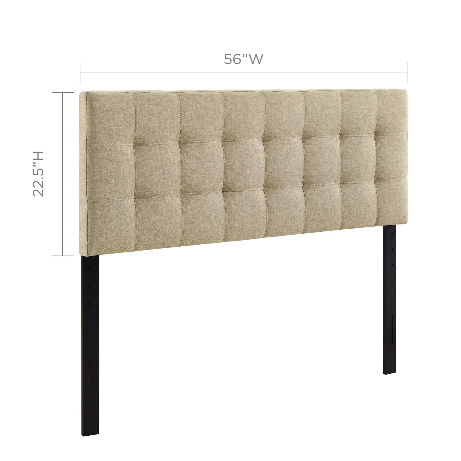 Modway Headboards - Lily Full Upholstered Fabric Headboard Beige