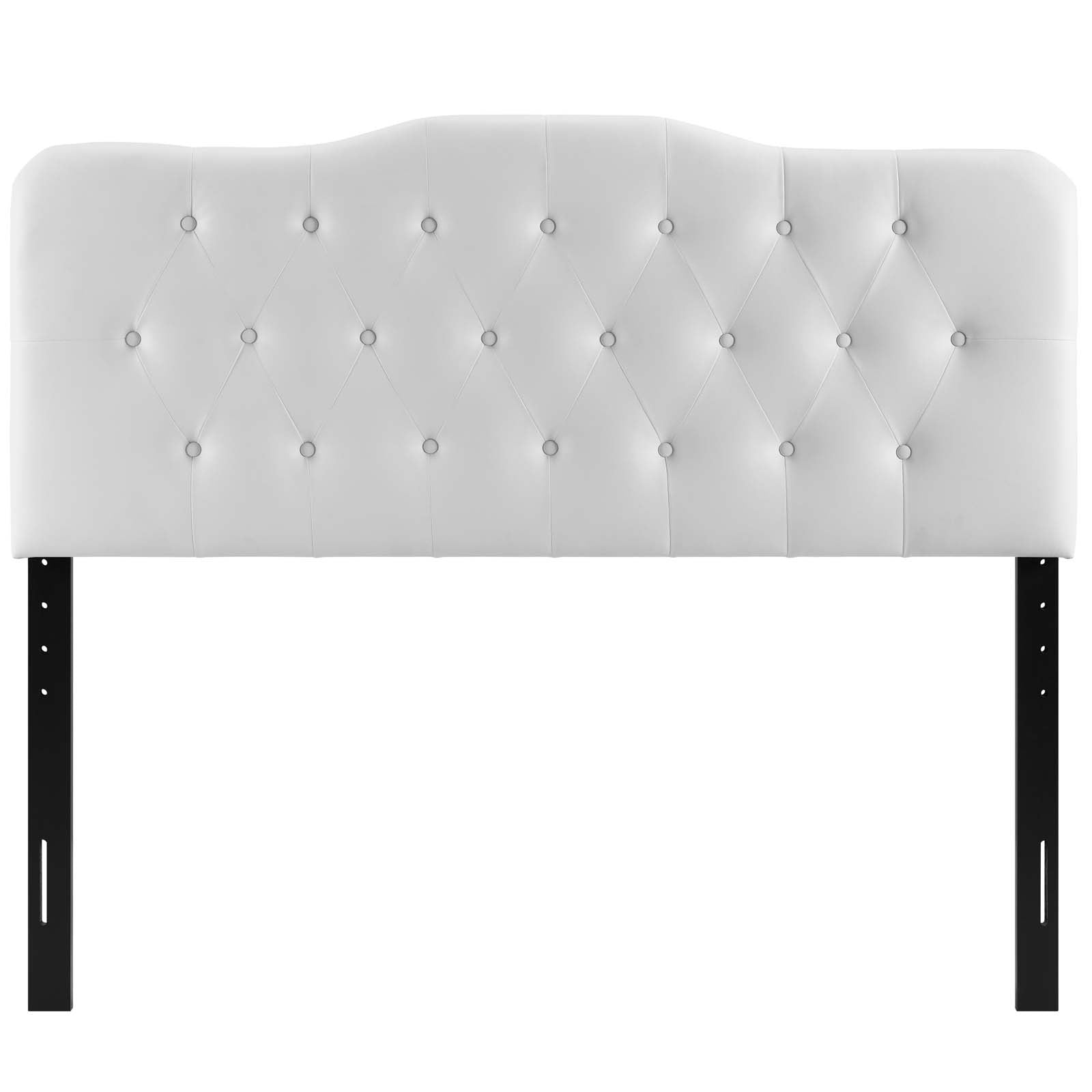 Modway Headboards - Annabel Queen Upholstered Vinyl Headboard White