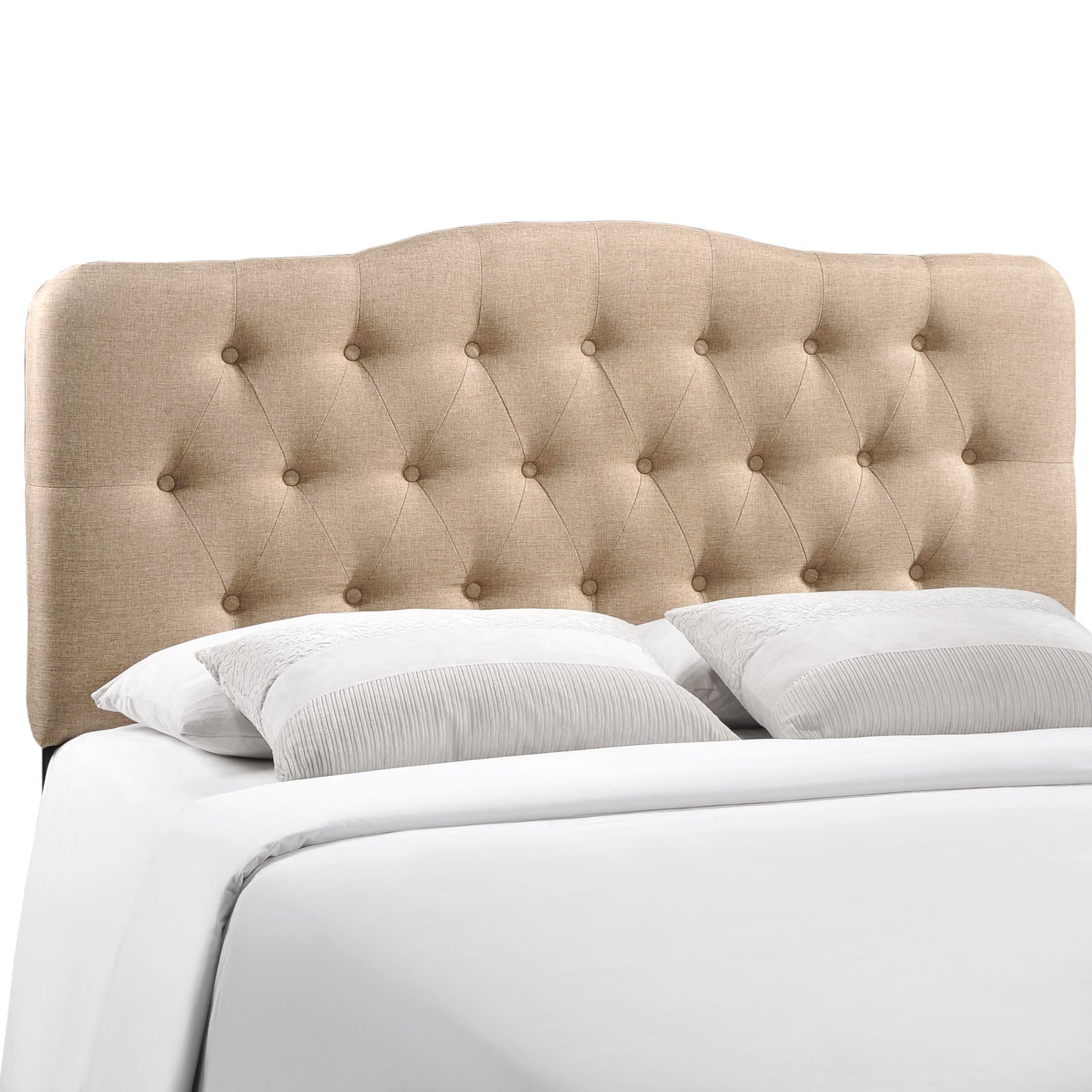 Modway Headboards - Annabel King Upholstered Fabric Headboard Beige