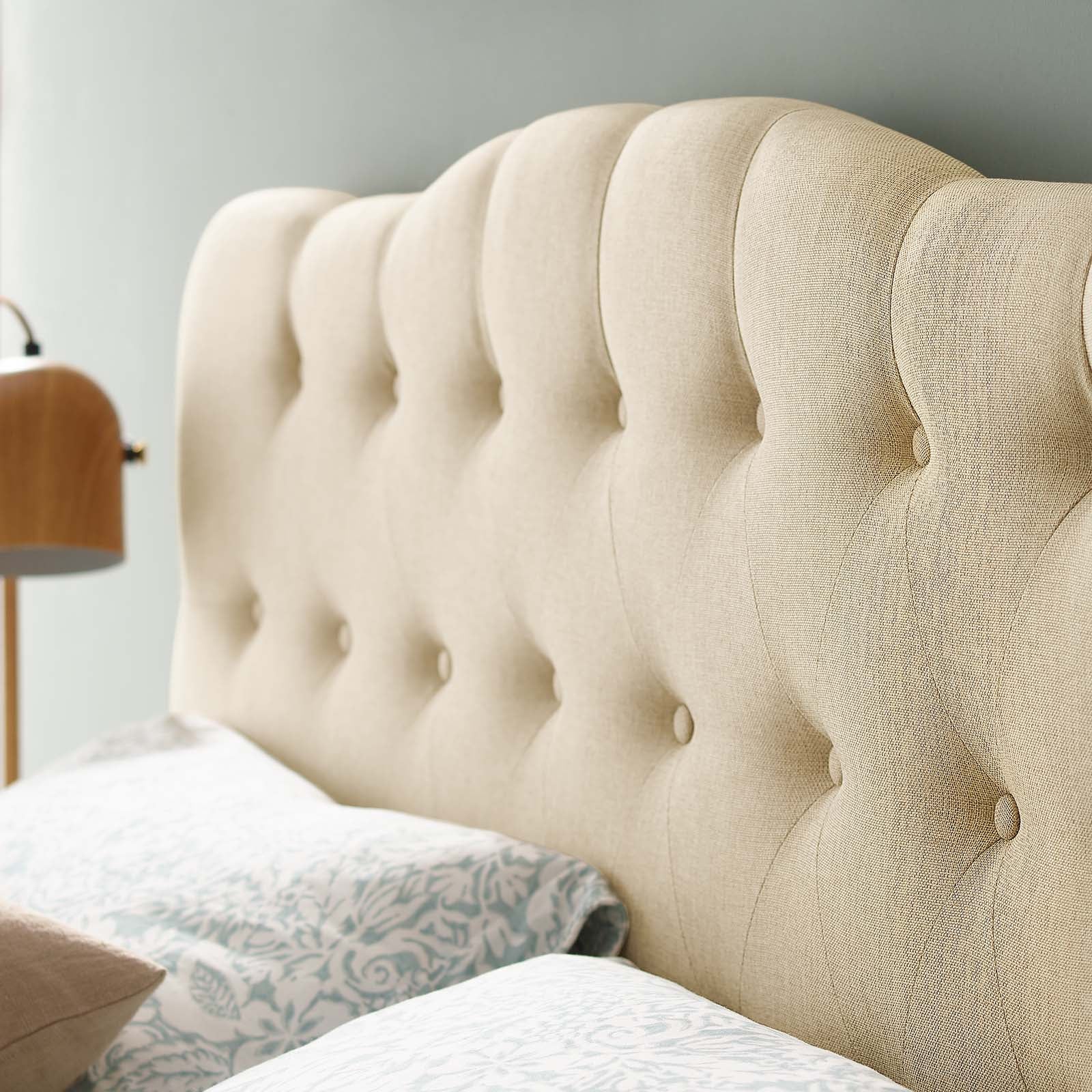 Modway Headboards - Annabel King Upholstered Fabric Headboard Beige