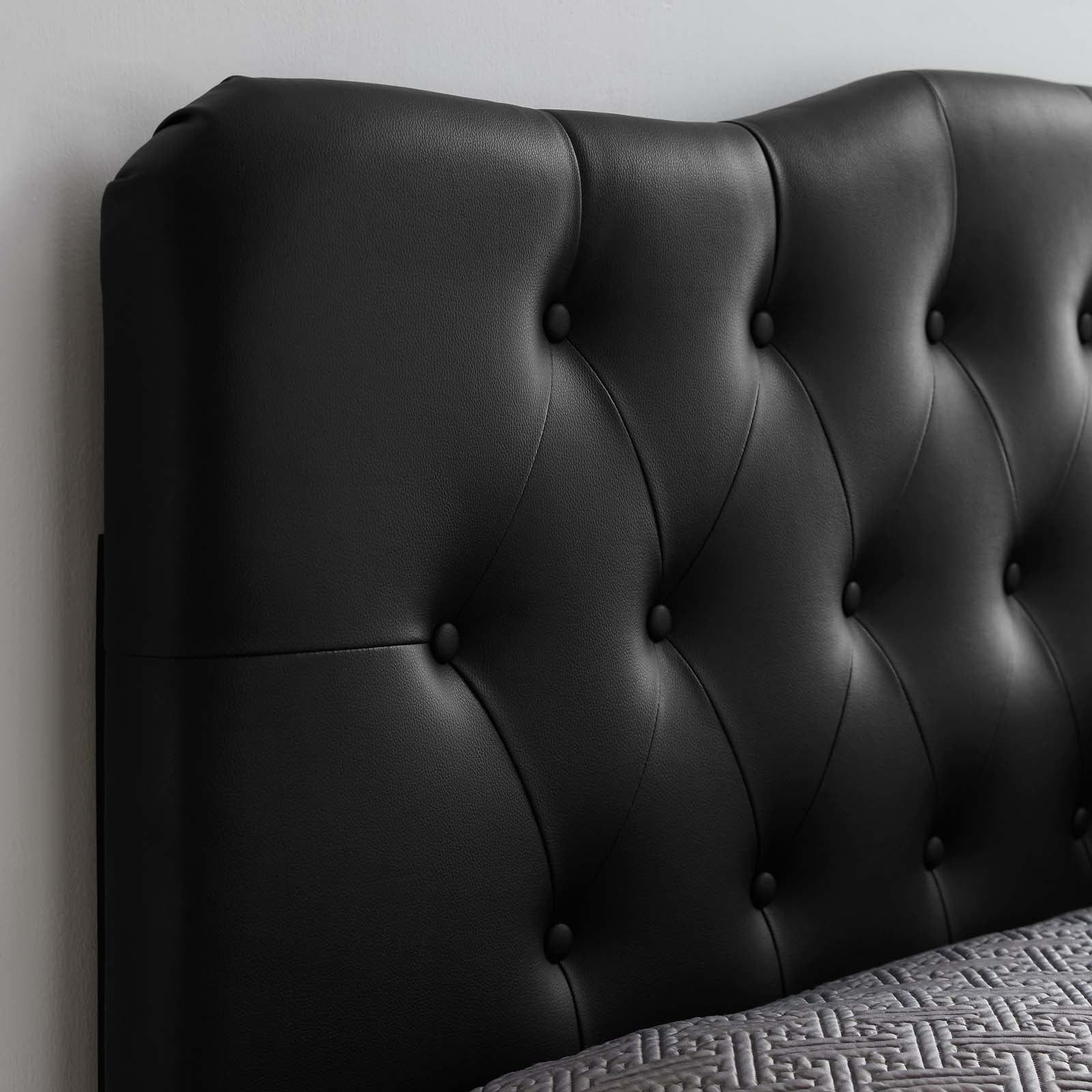 Modway Headboards - Annabel King Upholstered Vinyl Headboard Black