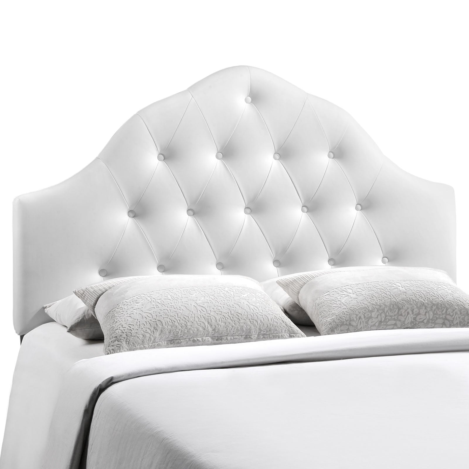 Modway Headboards - Sovereign King Upholstered Vinyl Headboard White