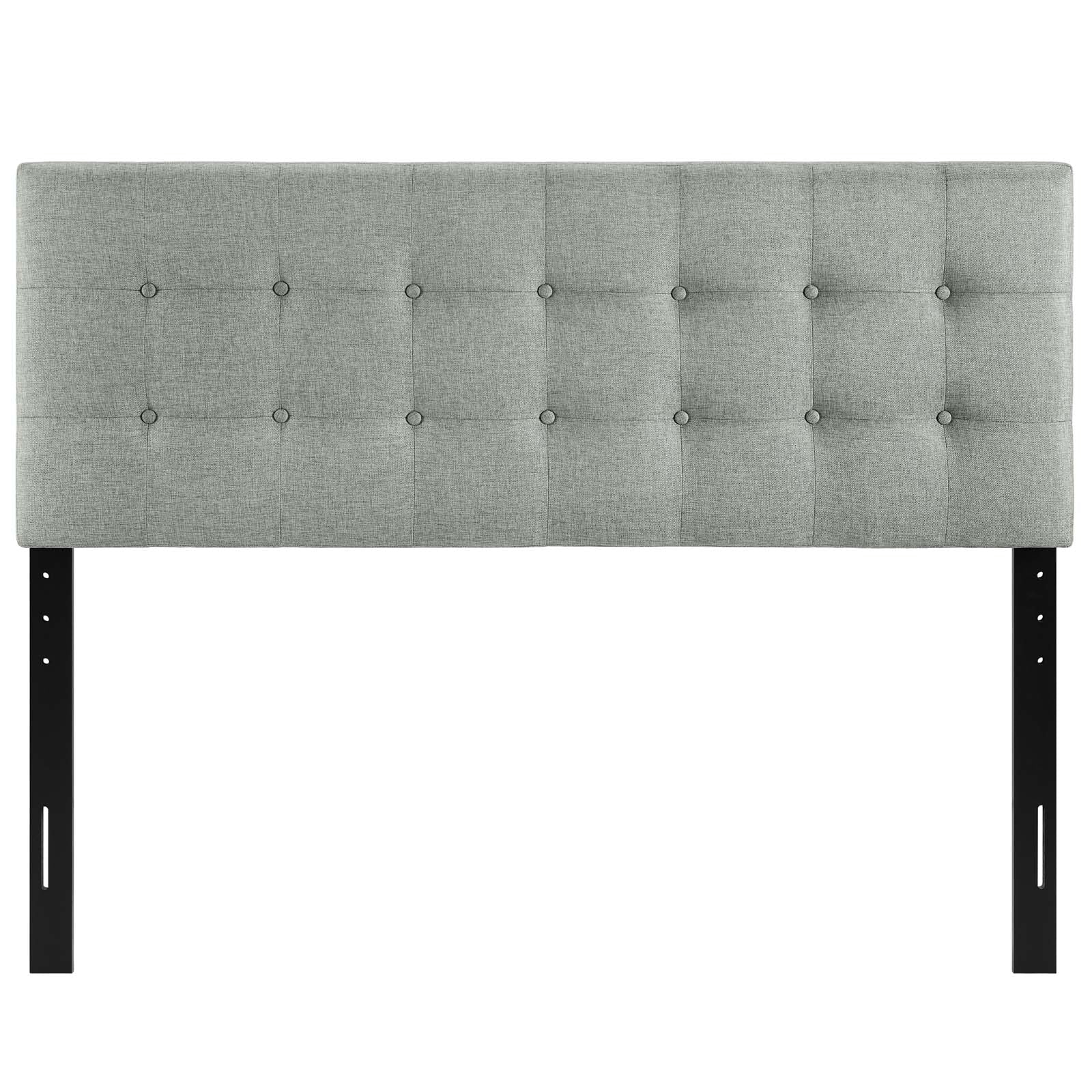 Modway Headboards - Emily Queen Upholstered Fabric Headboard Gray