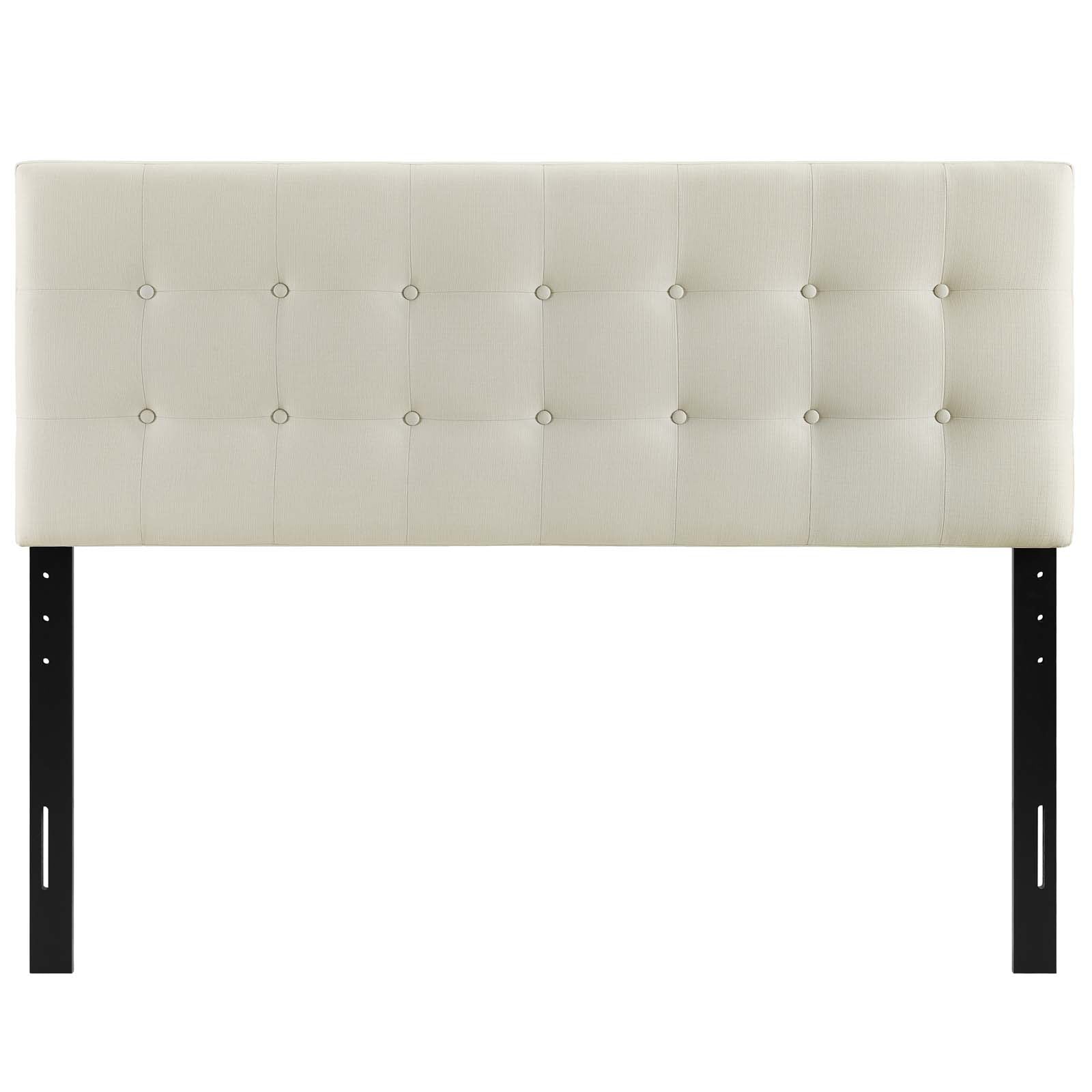 Modway Headboards - Emily King Upholstered Fabric Headboard Ivory