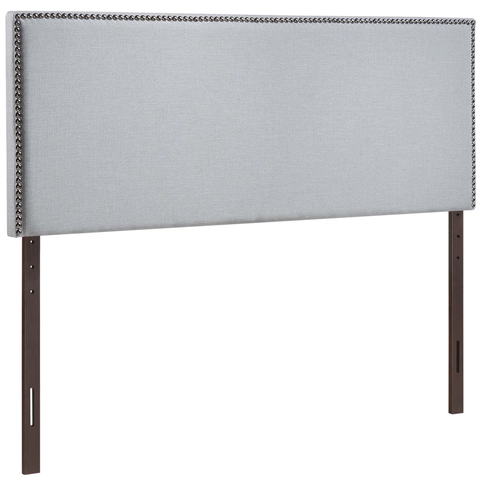 Modway Headboards - Region Nailhead Queen Upholstered Headboard Sky Gray