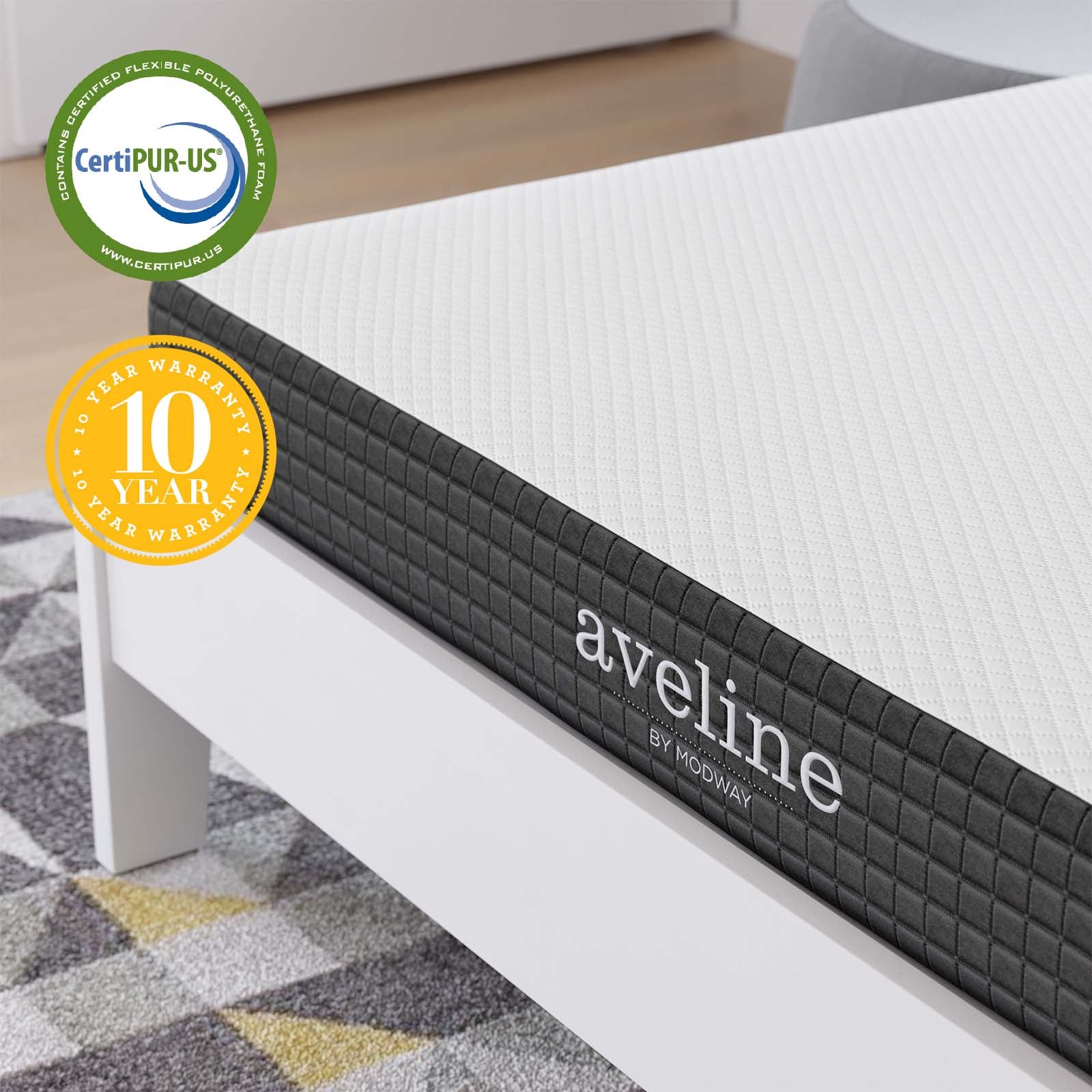 Modway Mattresses - Aveline 6" Full Mattress White