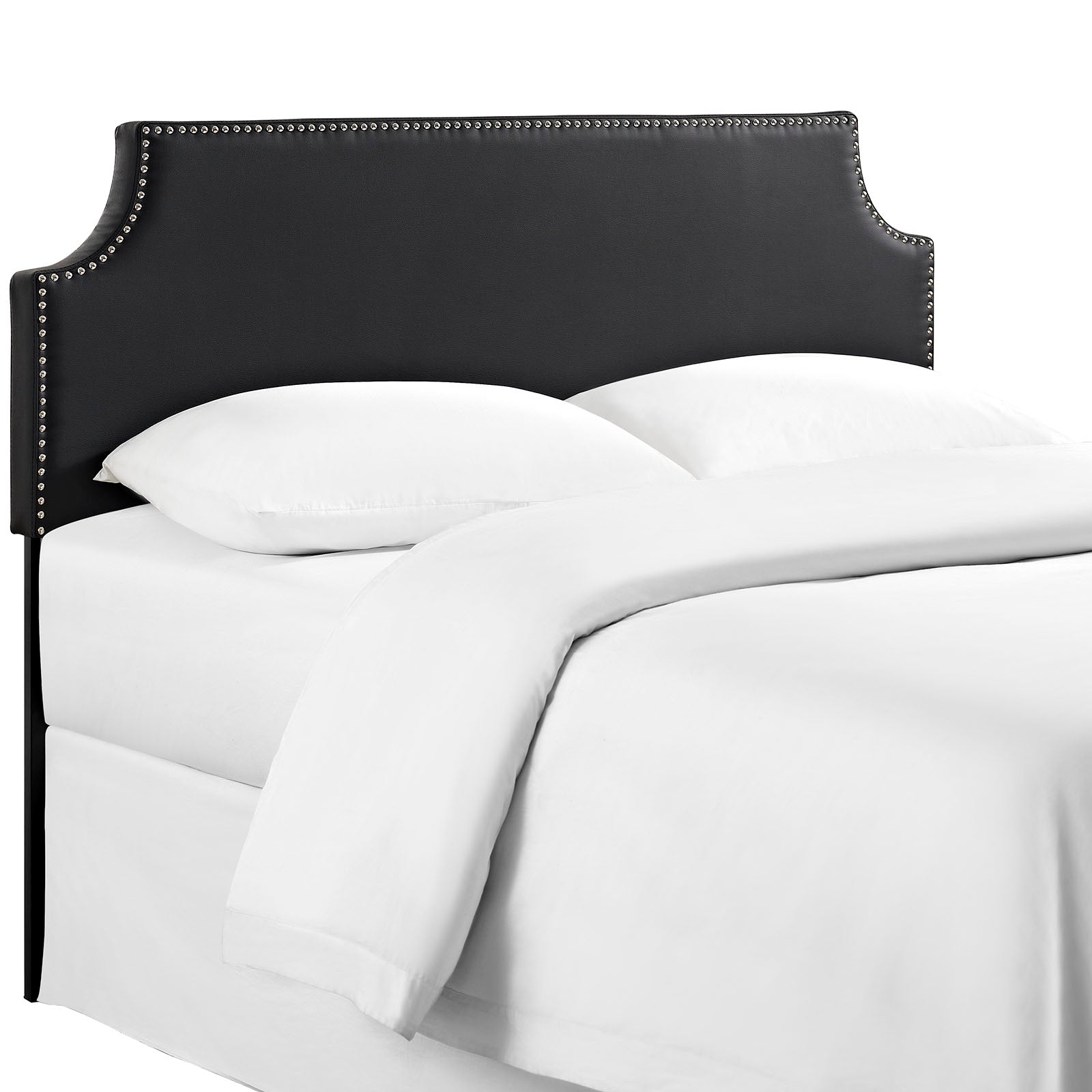 Modway Headboards - Laura Full Upholstered Vinyl Headboard Black