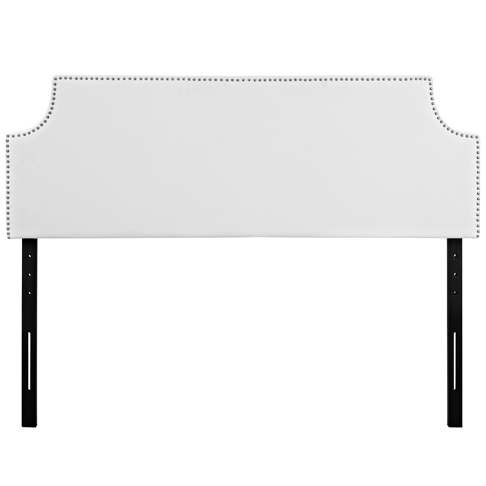 Modway Headboards - Laura Queen Upholstered Vinyl Headboard White