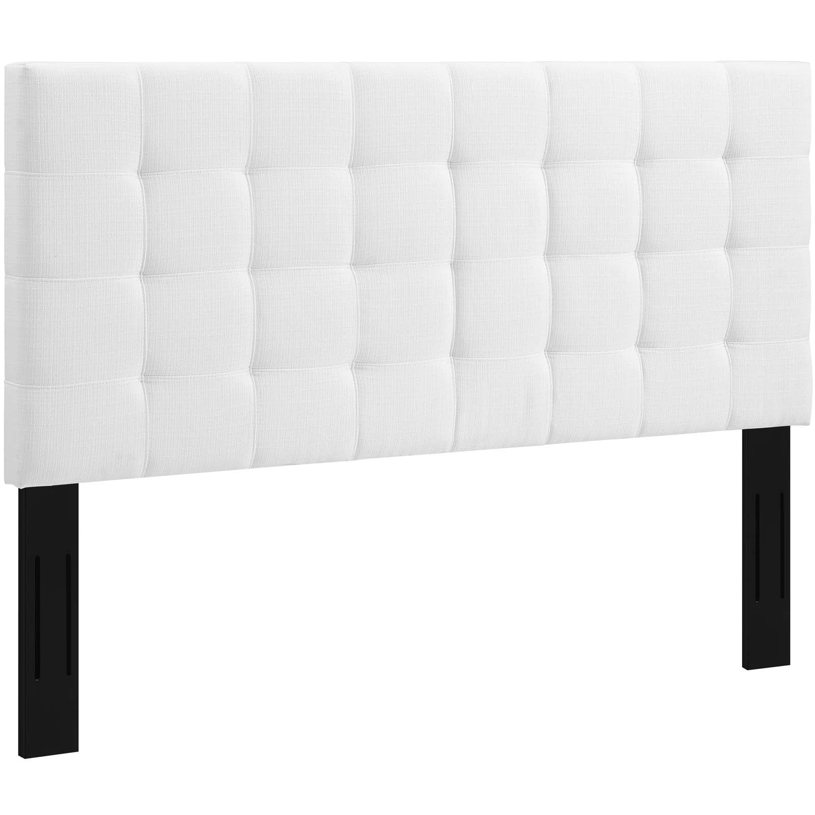 Modway Headboards - Paisley Tufted Full / Queen Upholstered Linen Fabric Headboard White