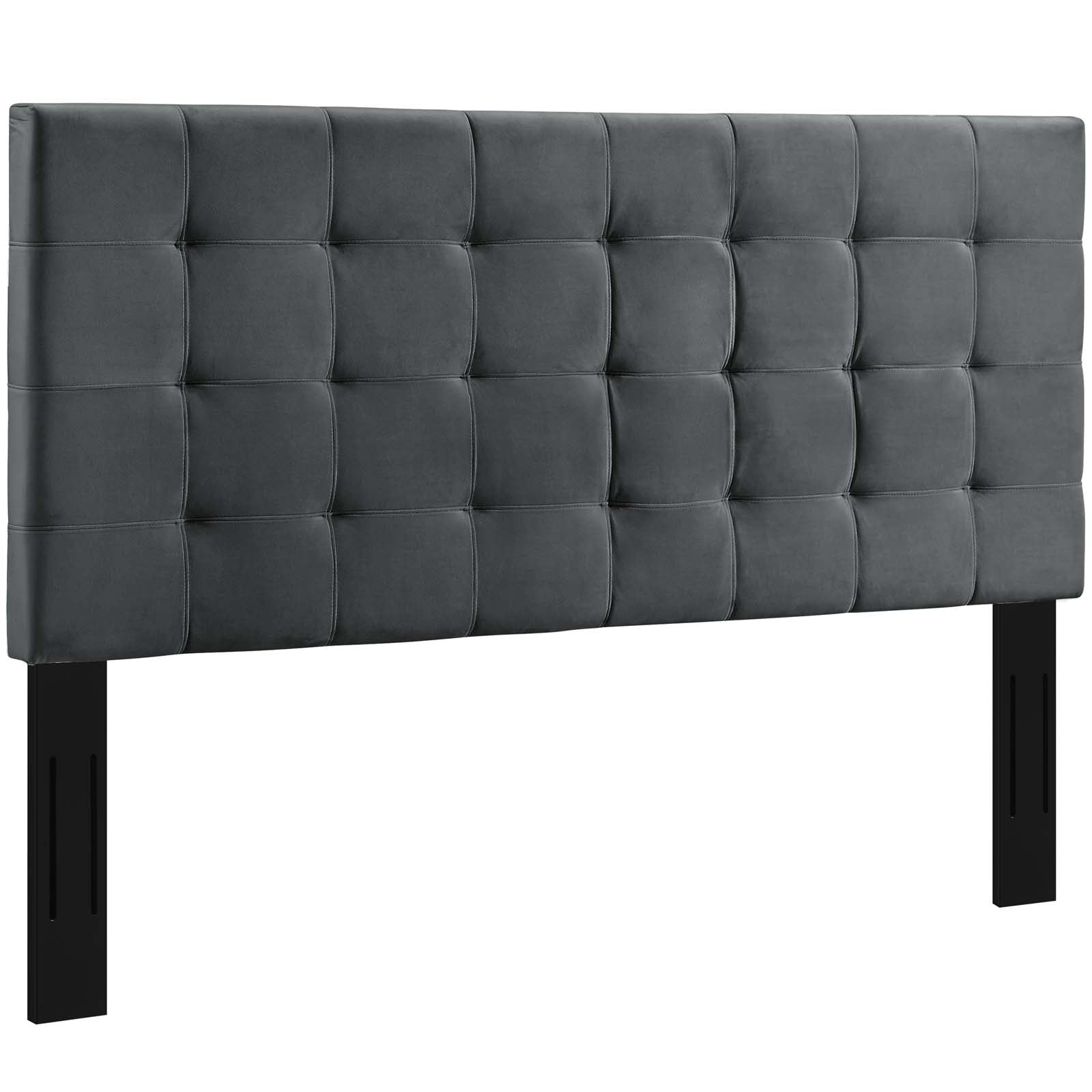 Modway Headboards - Paisley Tufted Full / Queen Upholstered Performance Velvet Headboard Gray