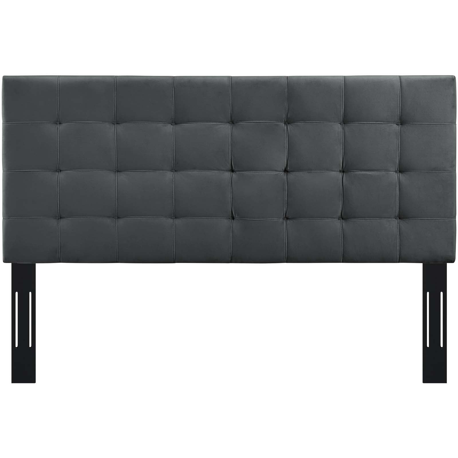 Modway Headboards - Paisley Tufted Full / Queen Upholstered Performance Velvet Headboard Gray