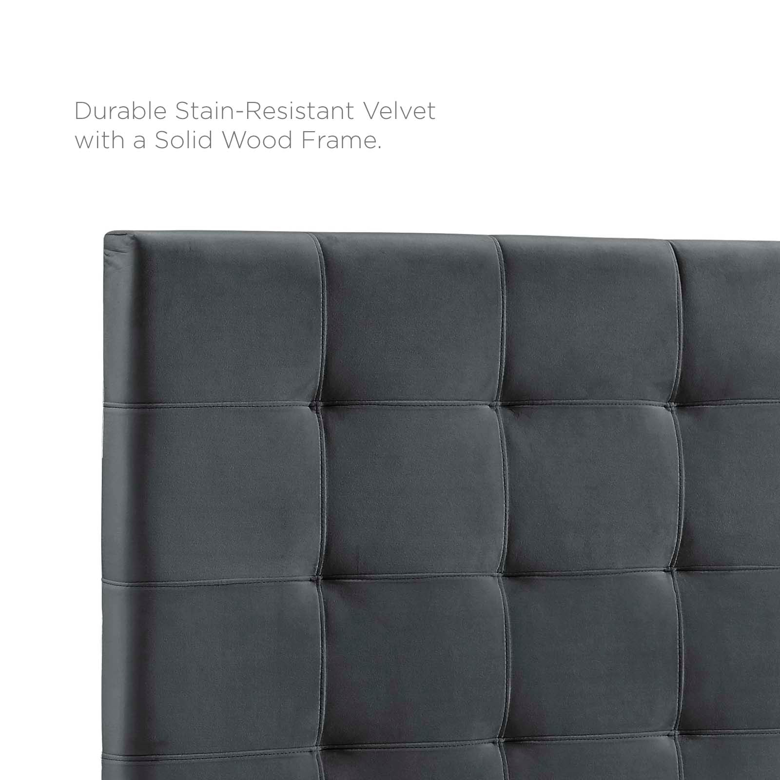 Modway Headboards - Paisley Tufted Full / Queen Upholstered Performance Velvet Headboard Gray