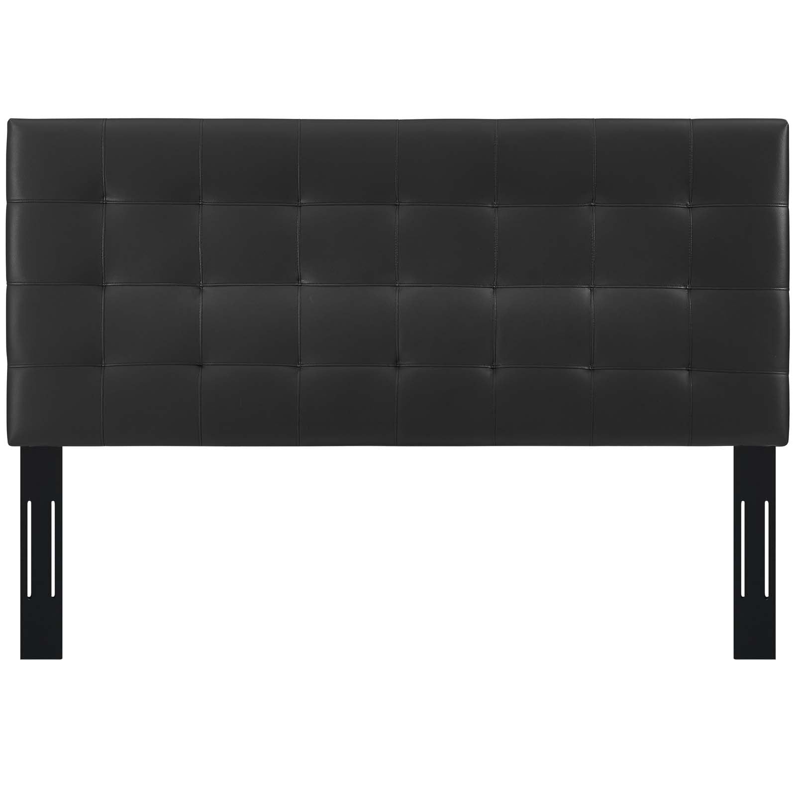 Modway Headboards - Paisley Tufted Full / Queen Upholstered Faux Leather Headboard Black