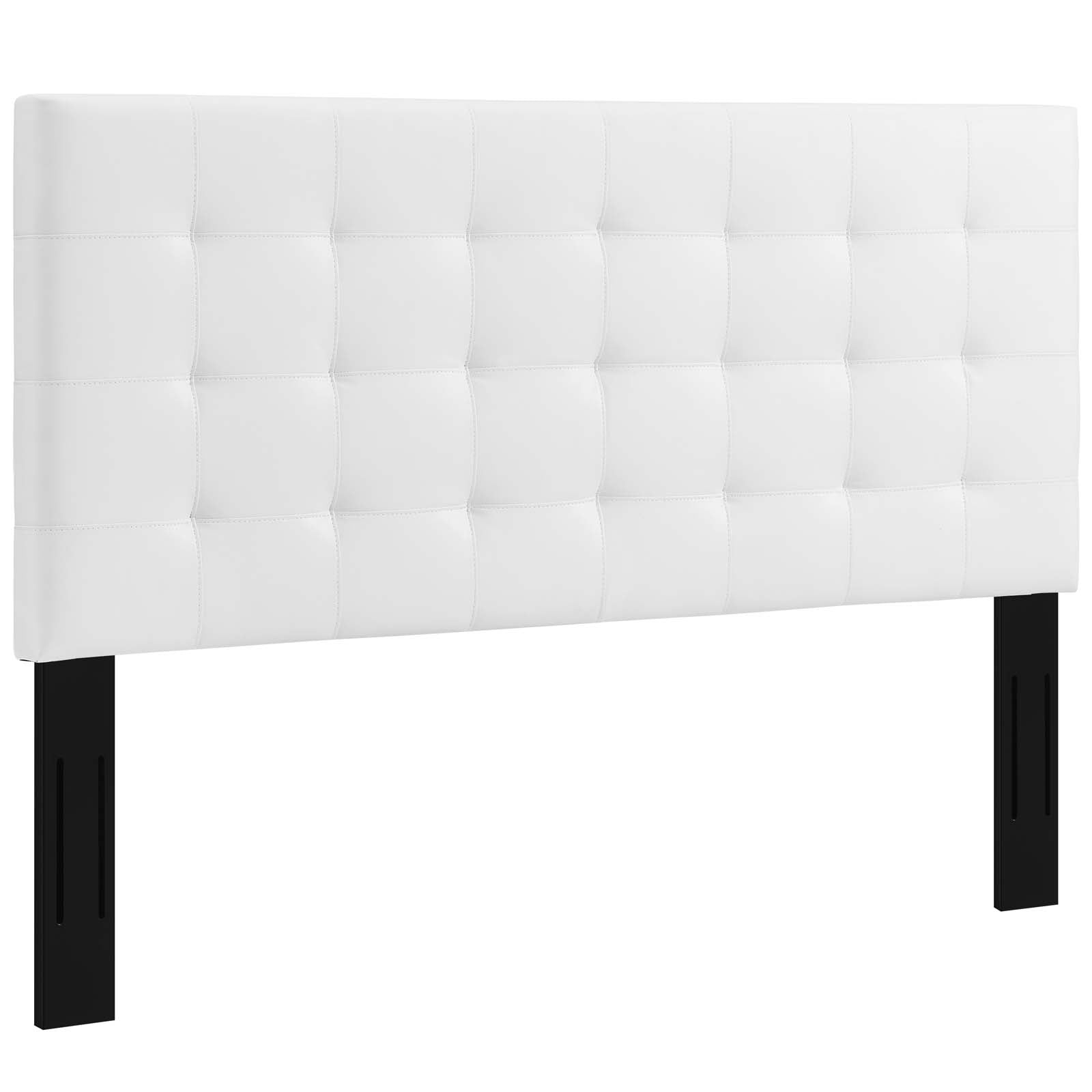 Modway Headboards - Paisley Tufted Full / Queen Upholstered Faux Leather Headboard White