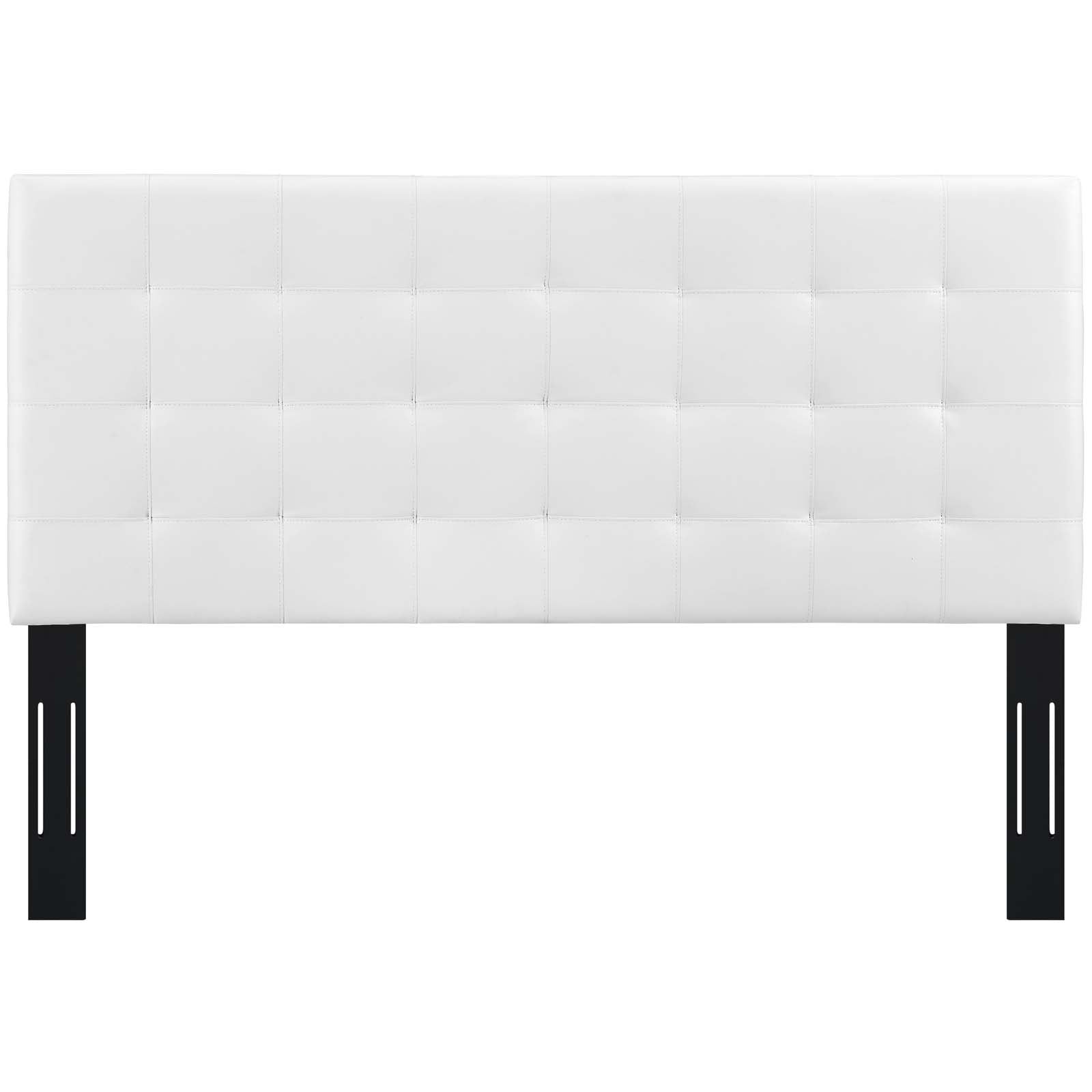 Modway Headboards - Paisley Tufted Full / Queen Upholstered Faux Leather Headboard White