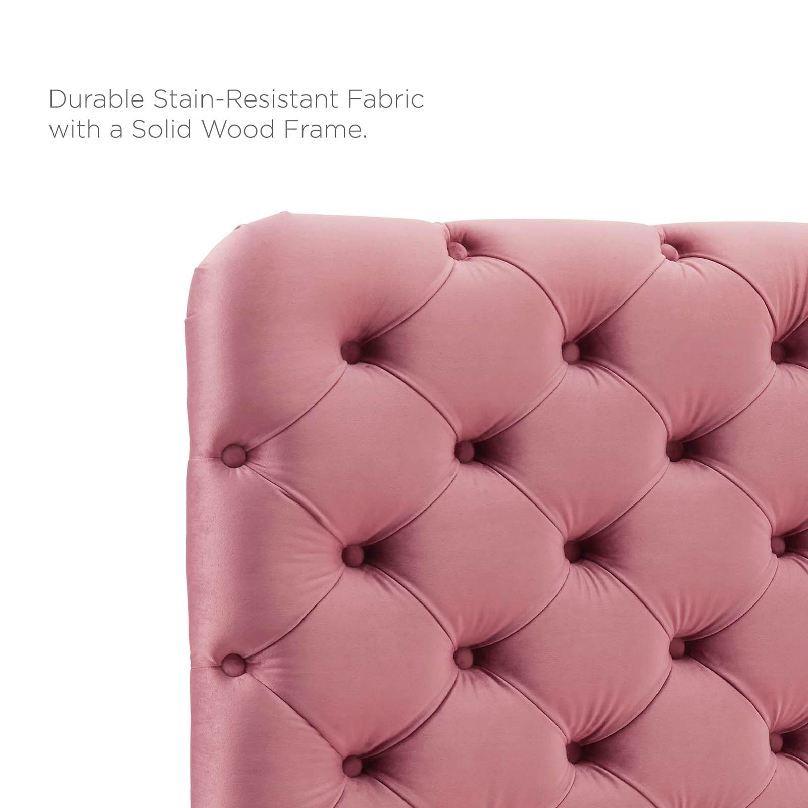 Modway Headboards - Lizzy Tufted Full/Queen Performance Velvet Headboard Dusty Rose