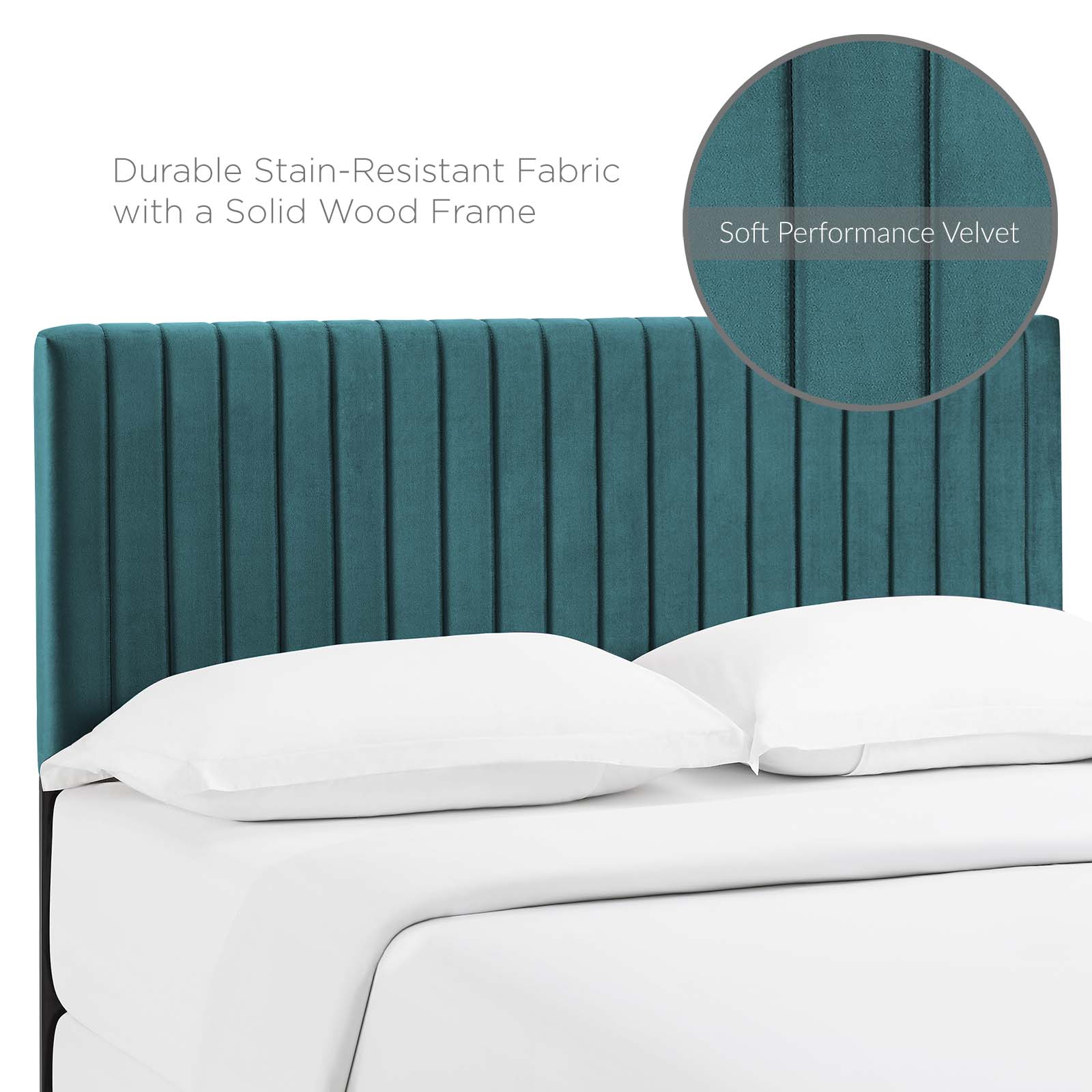 Modway Headboards - Keira Full / Queen Performance Velvet Headboard Teal