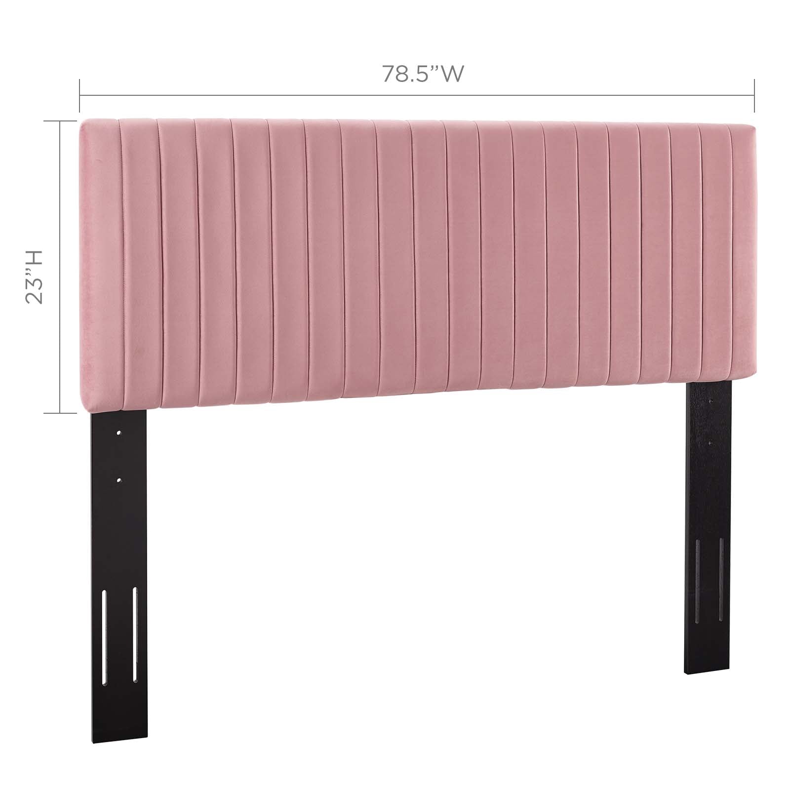 Modway Headboards - Keira King/California King Performance Velvet Headboard Dusty Rose