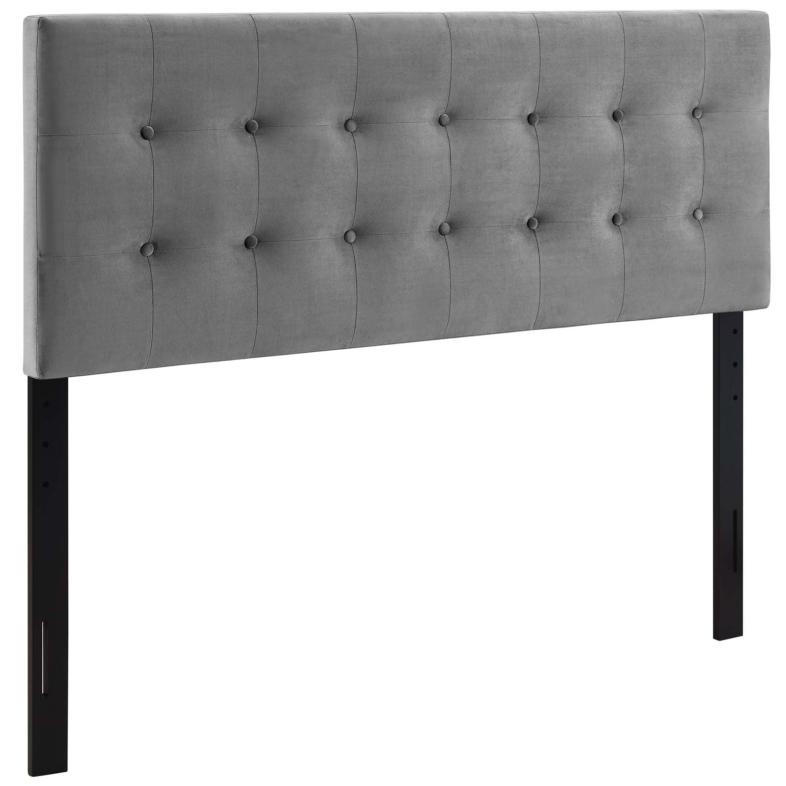 Modway Headboards - Emily Full Biscuit Tufted Performance Velvet Headboard Gray