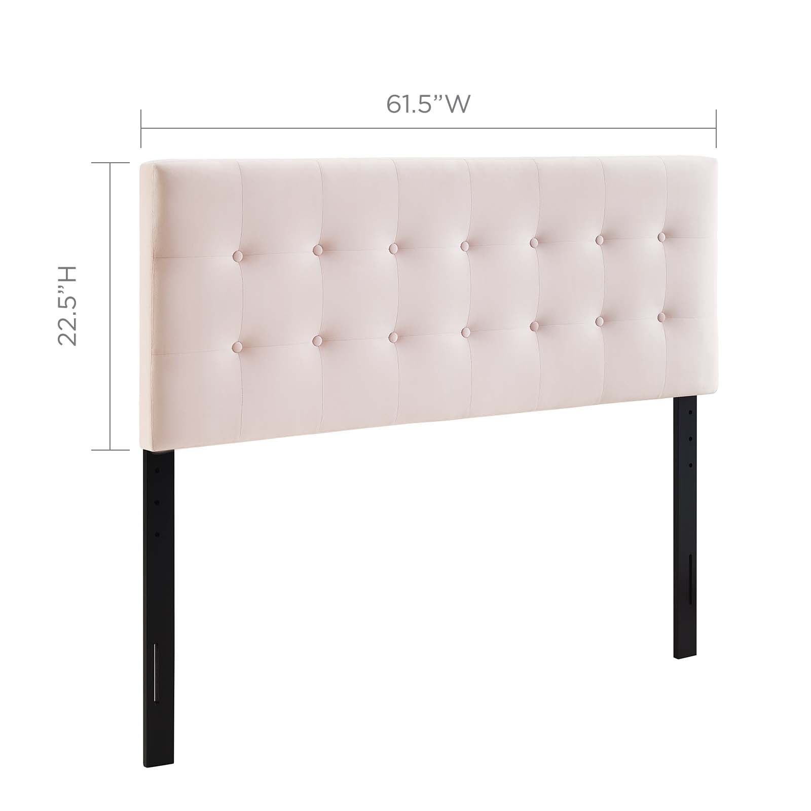 Modway Headboards - Emily Queen Biscuit Tufted Performance Velvet Headboard Pink