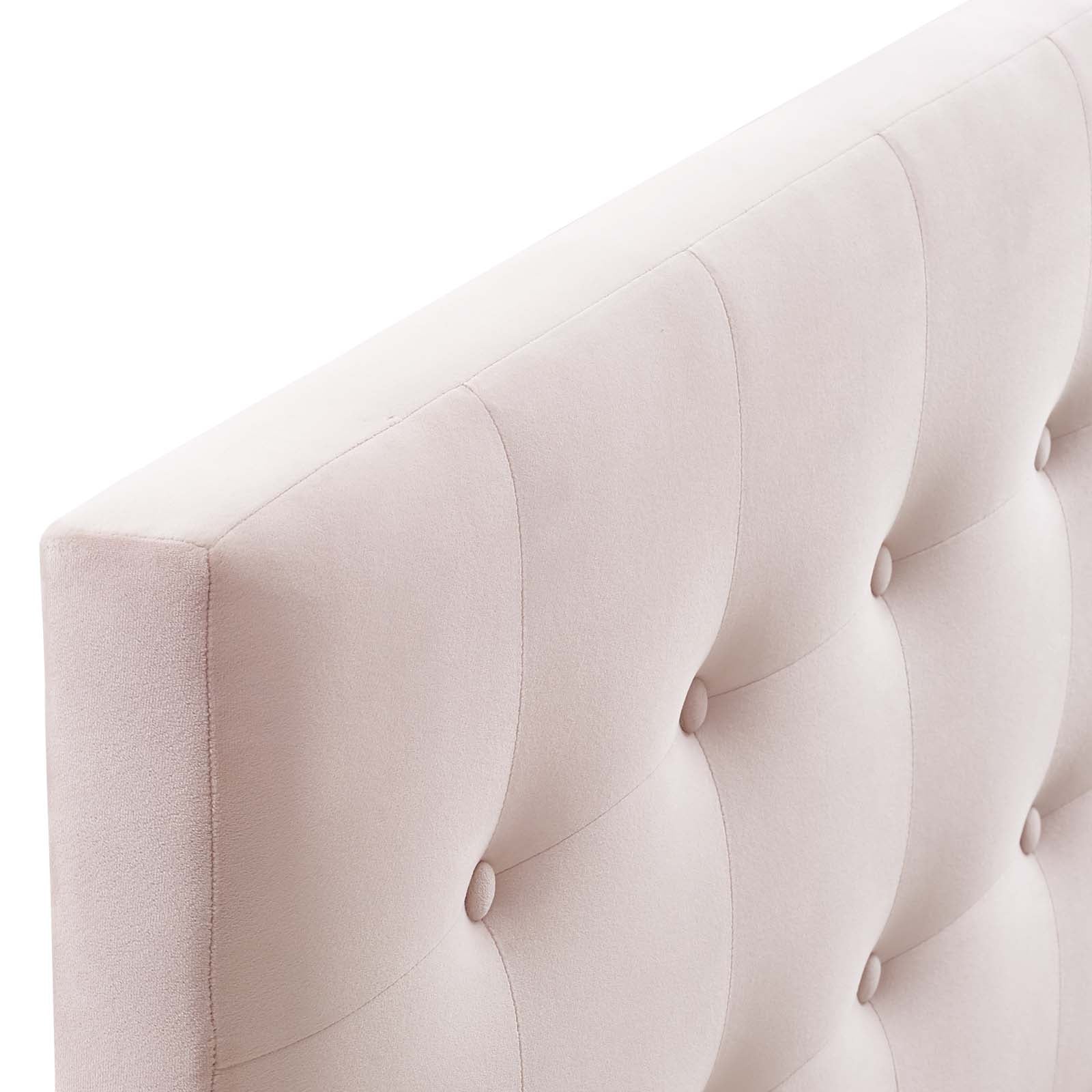 Modway Headboards - Emily Queen Biscuit Tufted Performance Velvet Headboard Pink