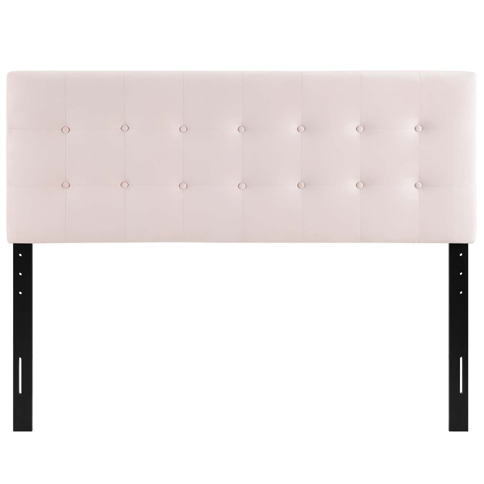 Modway Headboards - Emily Queen Biscuit Tufted Performance Velvet Headboard Pink