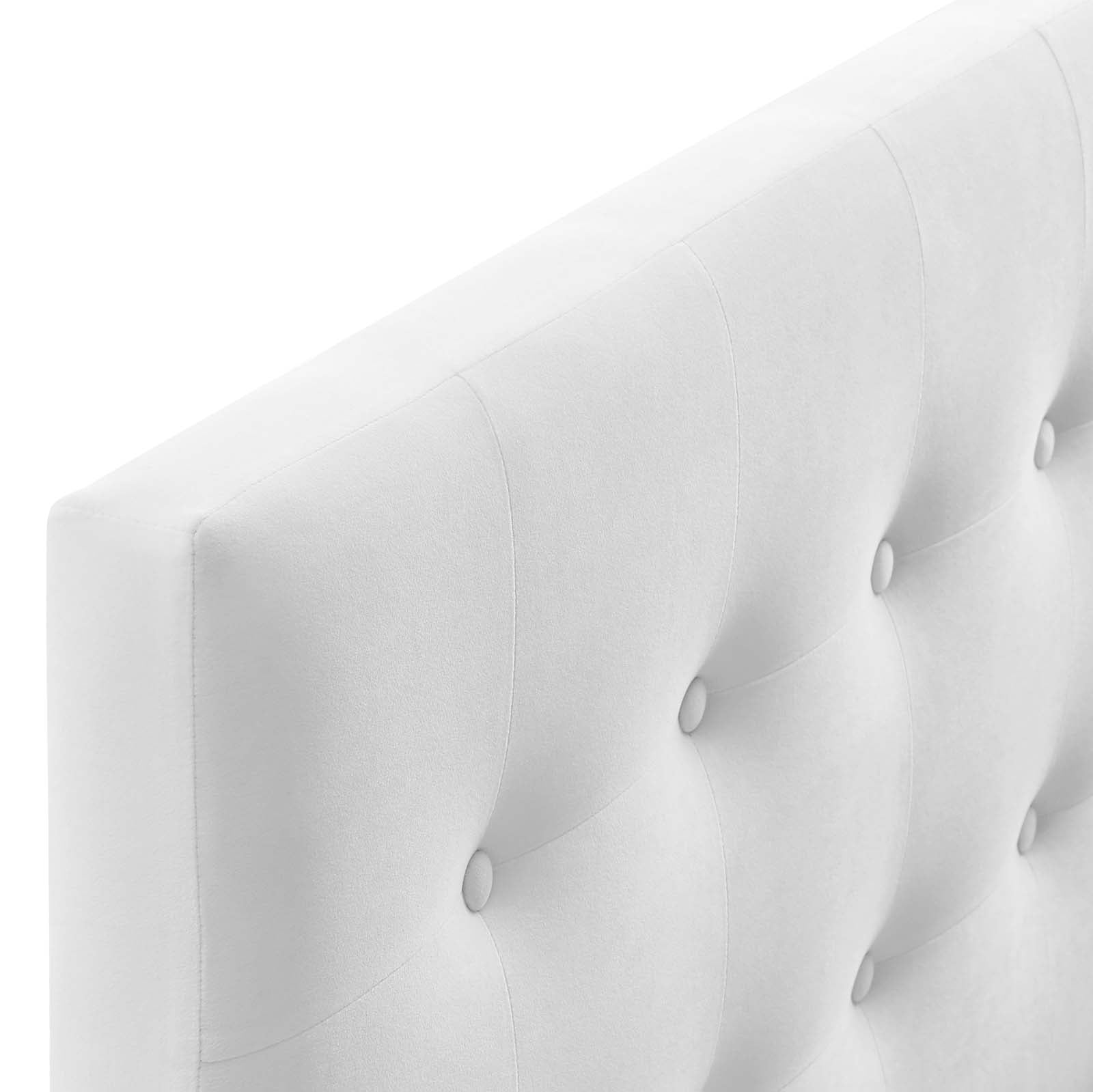 Modway Headboards - Emily King Biscuit Tufted Performance Velvet Headboard White