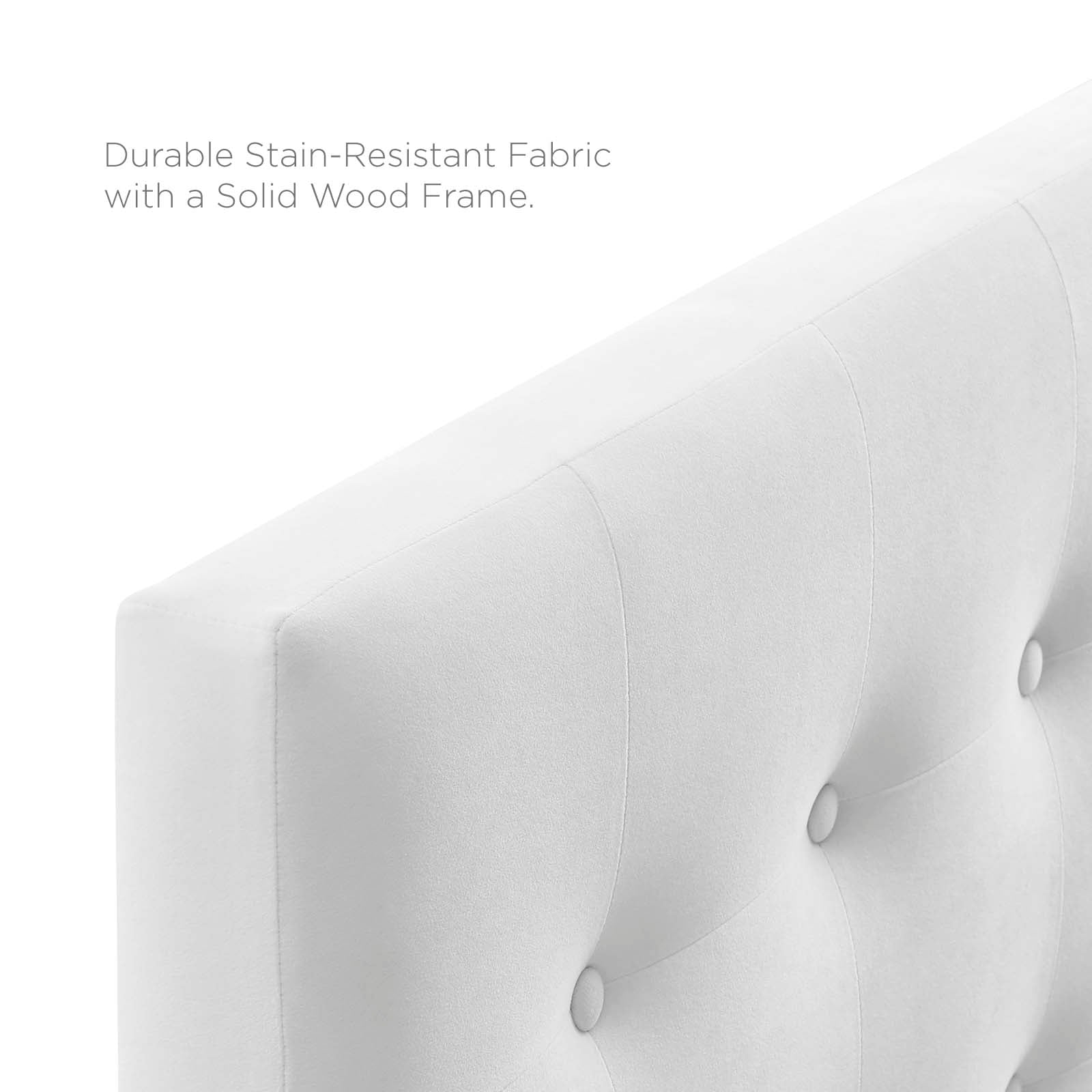 Modway Headboards - Emily King Biscuit Tufted Performance Velvet Headboard White