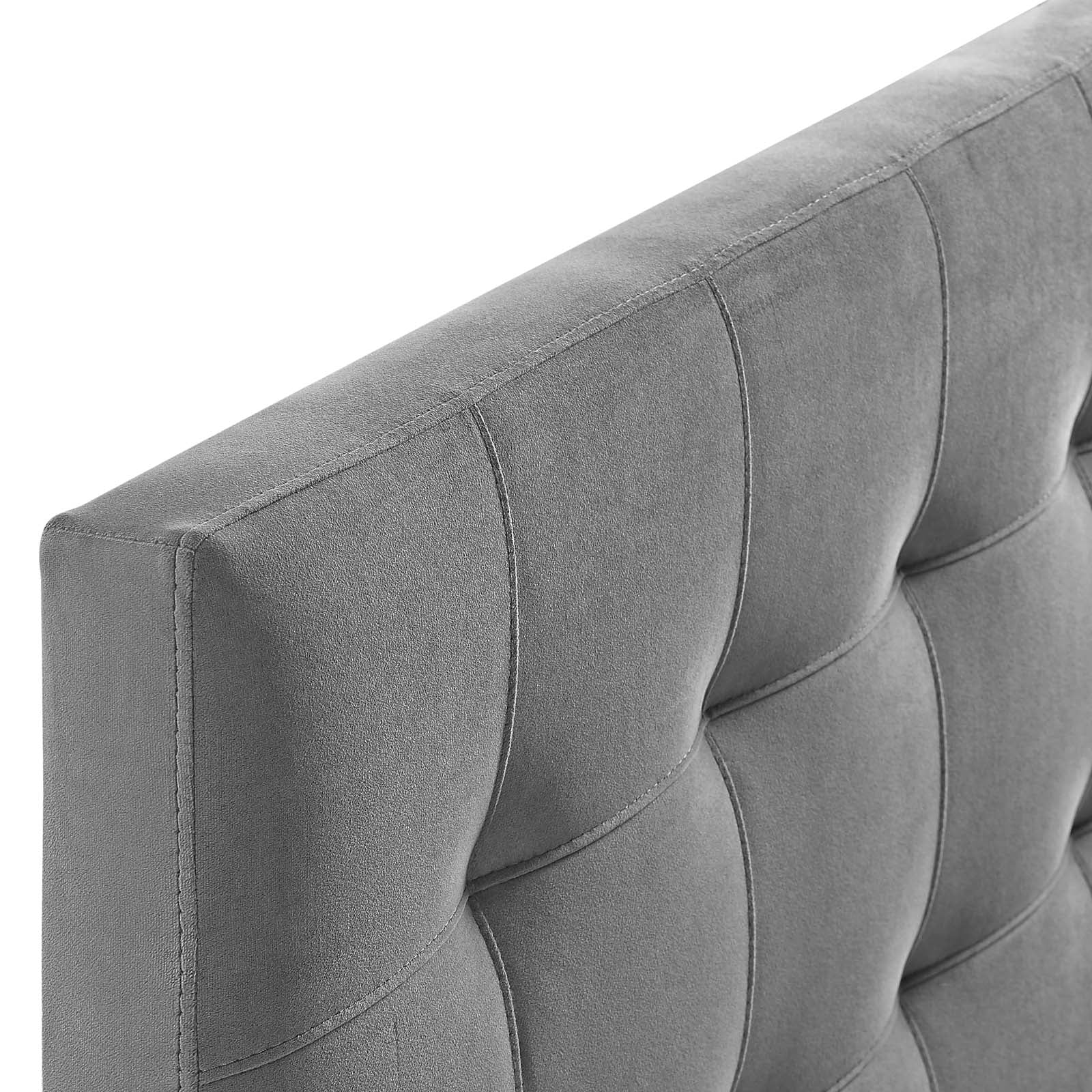 Modway Headboards - Lily Biscuit Tufted Full Performance Velvet Headboard Gray