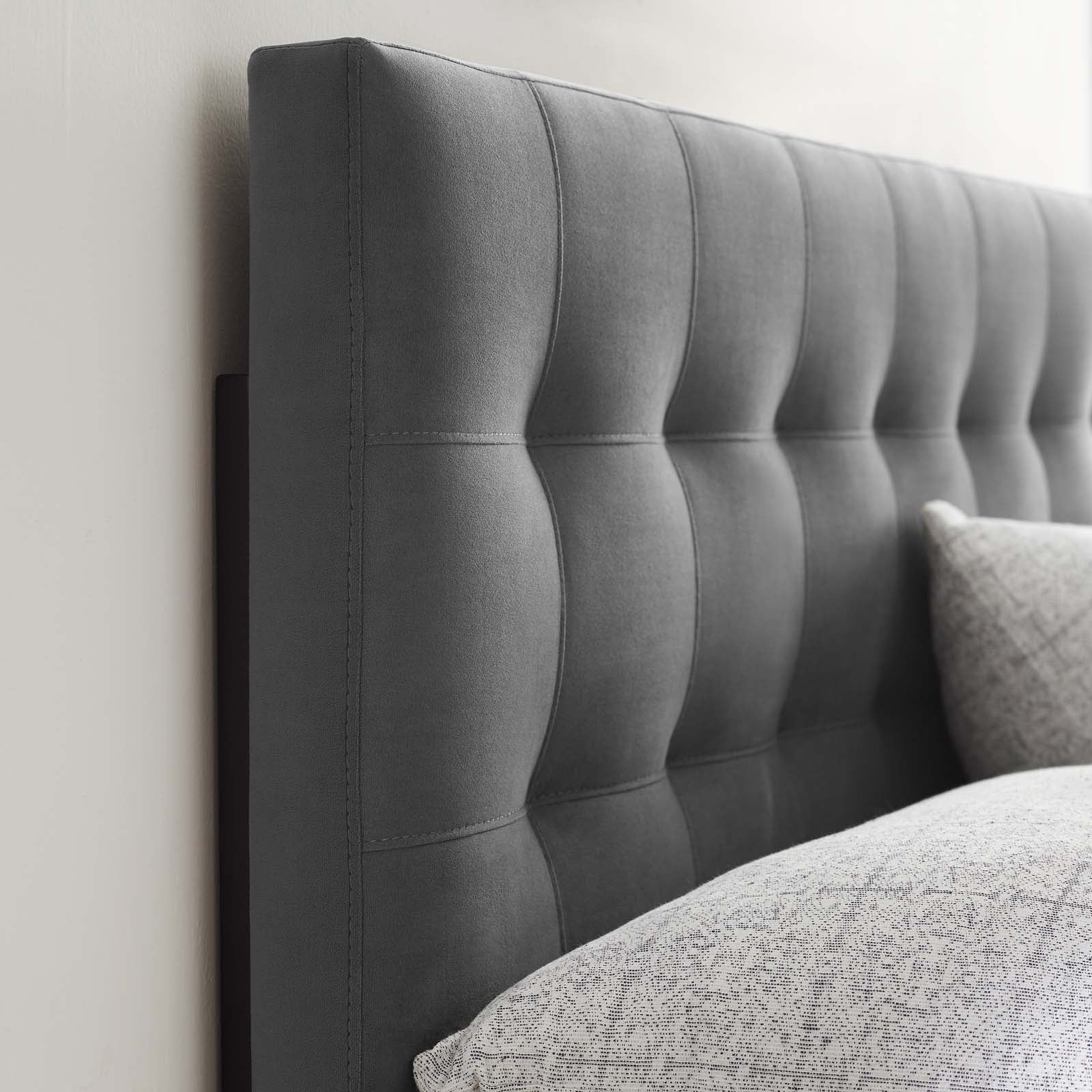 Modway Headboards - Lily Biscuit Tufted Full Performance Velvet Headboard Gray